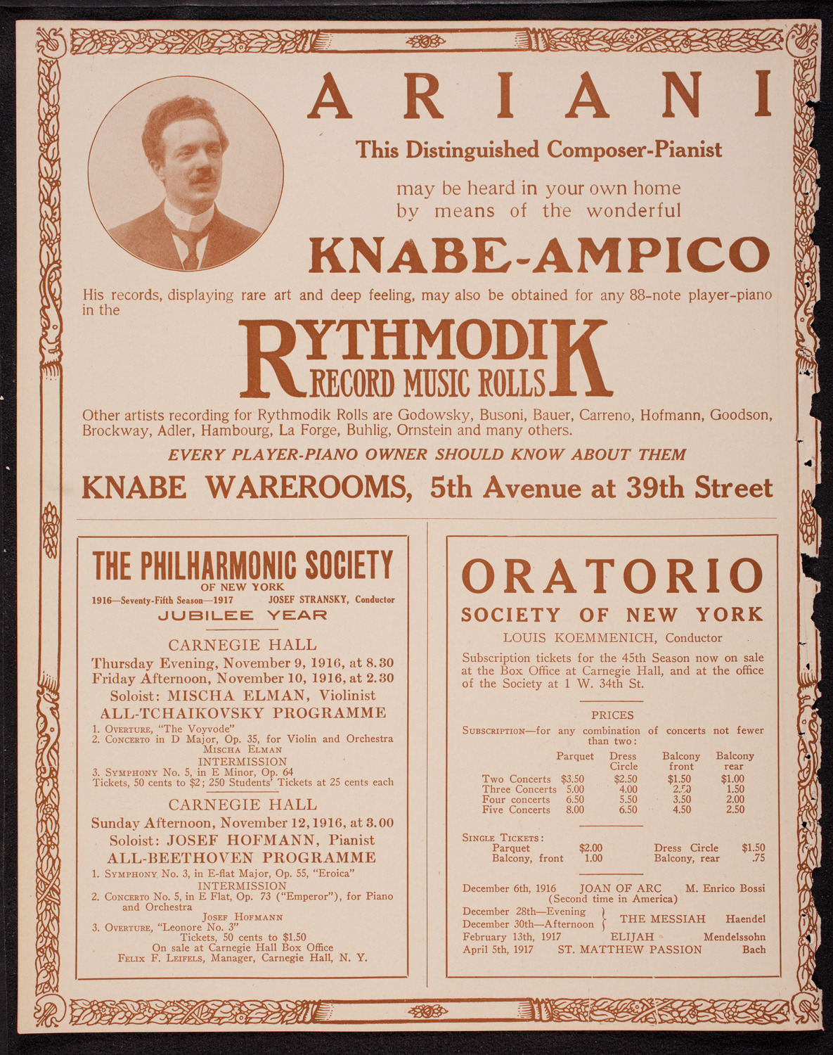 Elmendorf Lecture: Mexico, November 6, 1916, program page 12