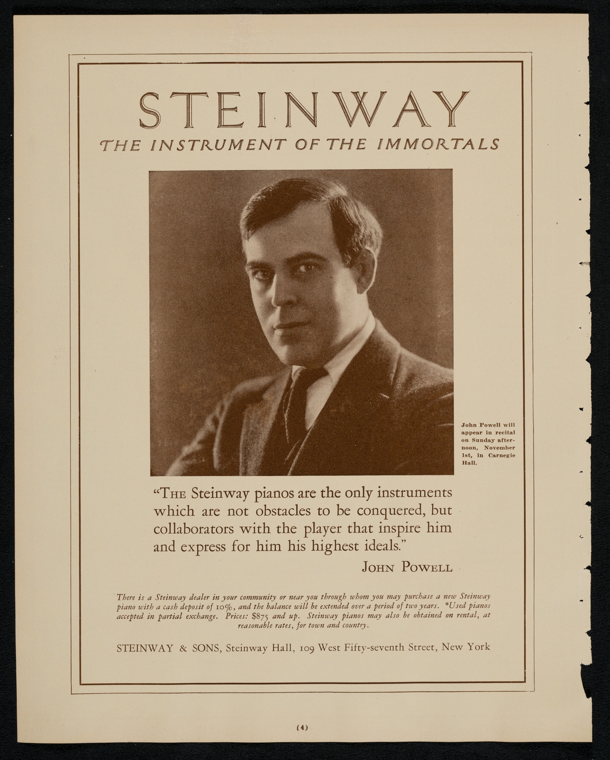 Mabel Garrison, Soprano, October 24, 1925, program page 4