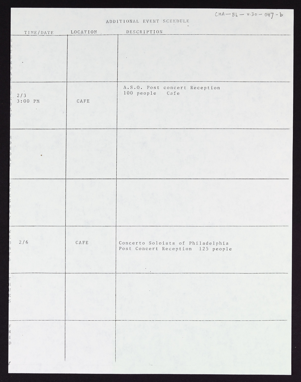 Carnegie Hall Booking Ledger, volume 30, page 47b