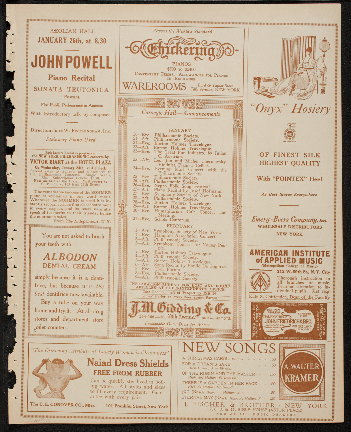 Symphony Concert for Young People, January 20, 1917, program page 3