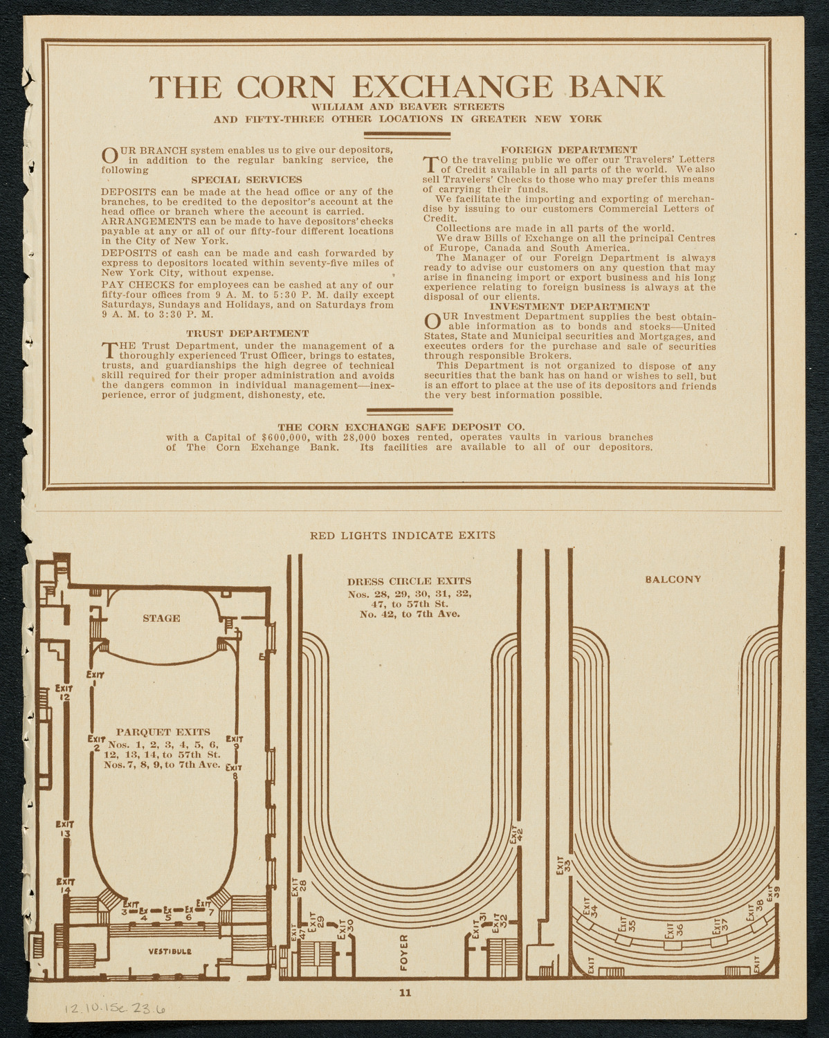 Society of the Friends of Music, October 15, 1923, program page 11