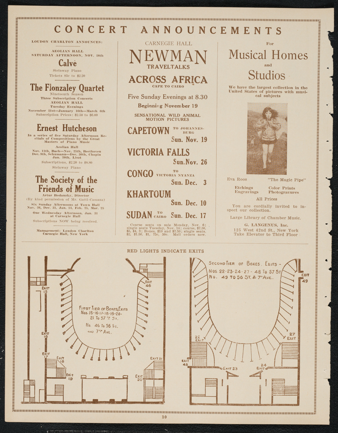 Julia Claussen, Mezzo-Soprano, November 6, 1922, program page 10