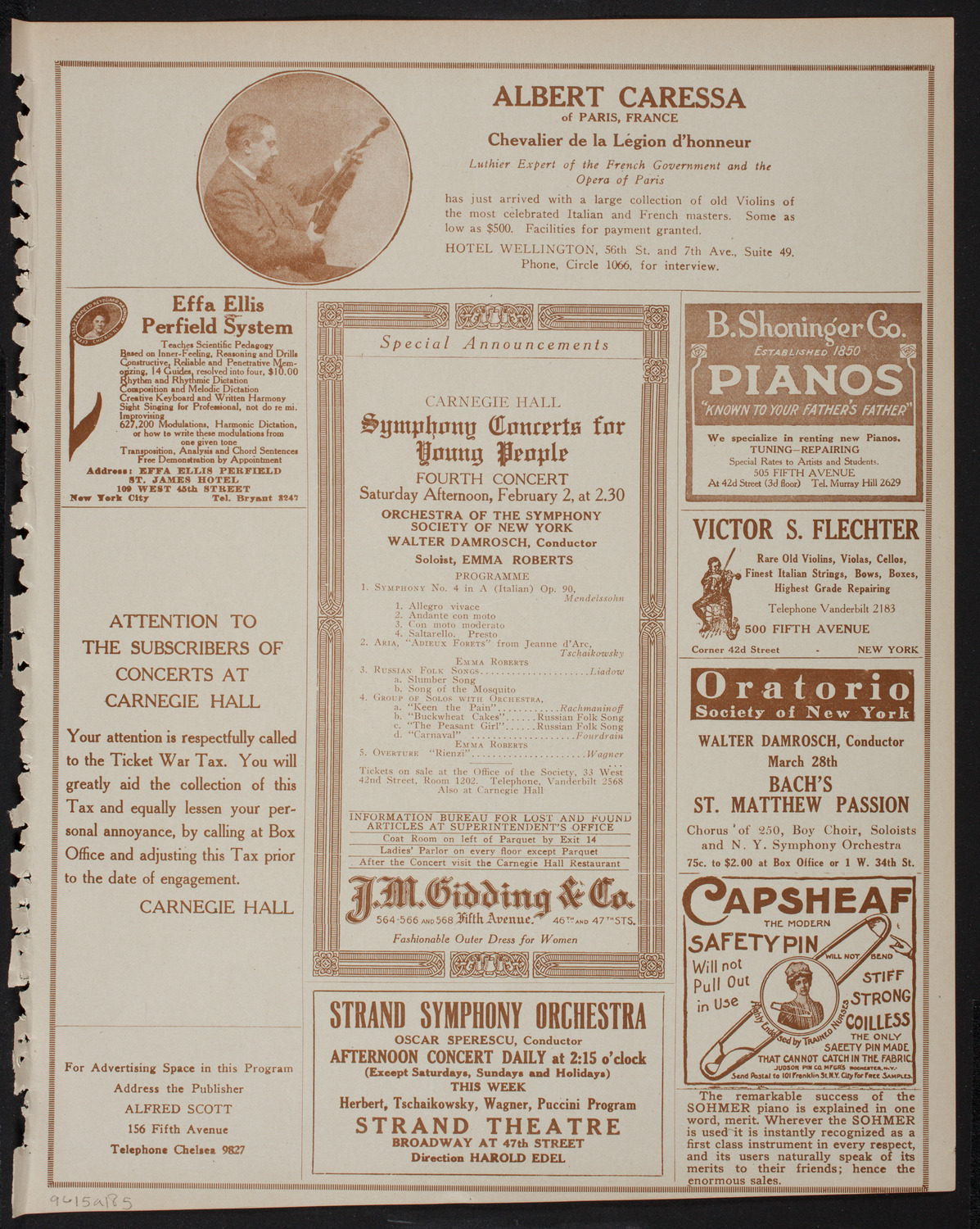 Symphony Concert for Young People, January 5, 1918, program page 9