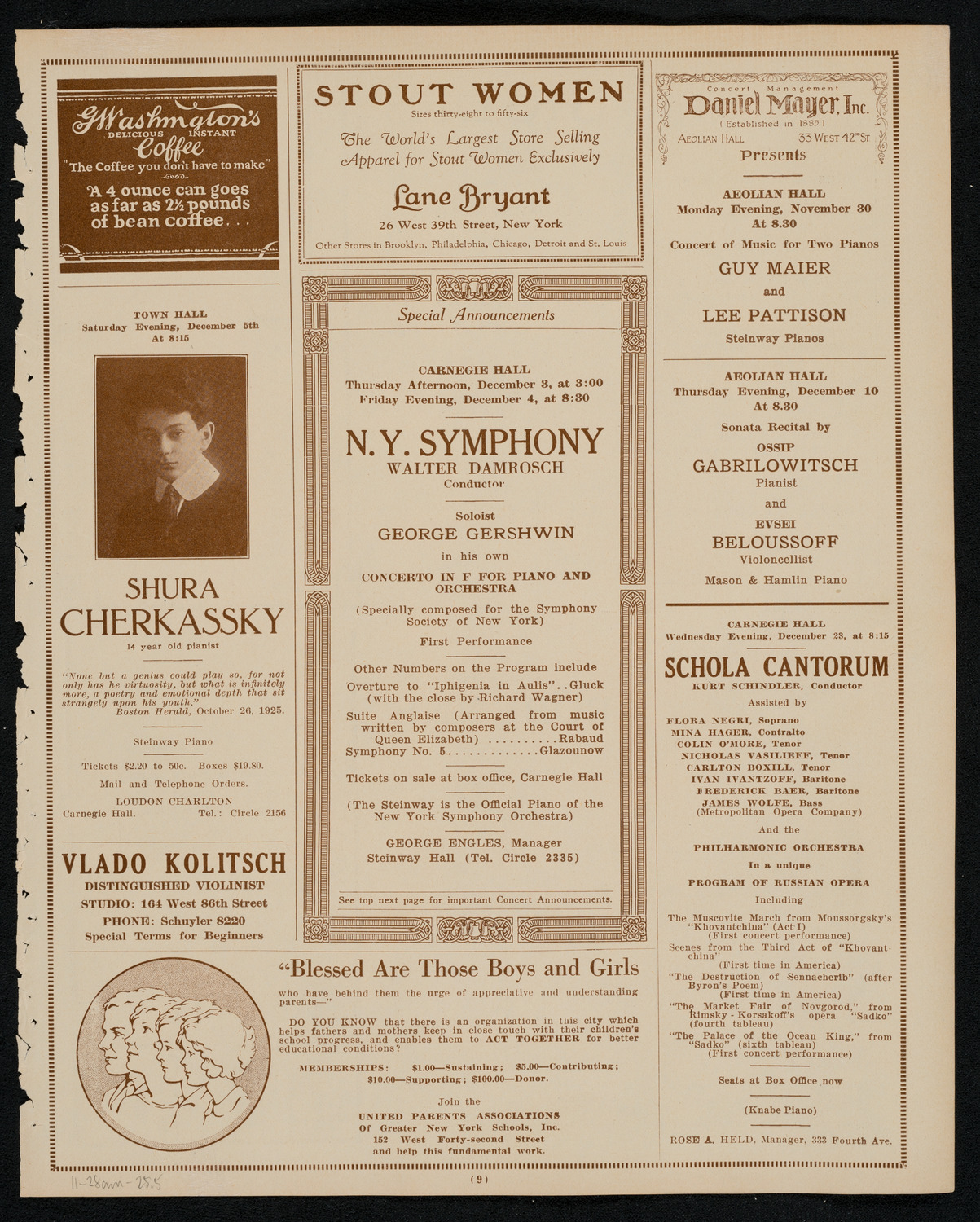 Symphony Concert for Young People, November 28, 1925, program page 9