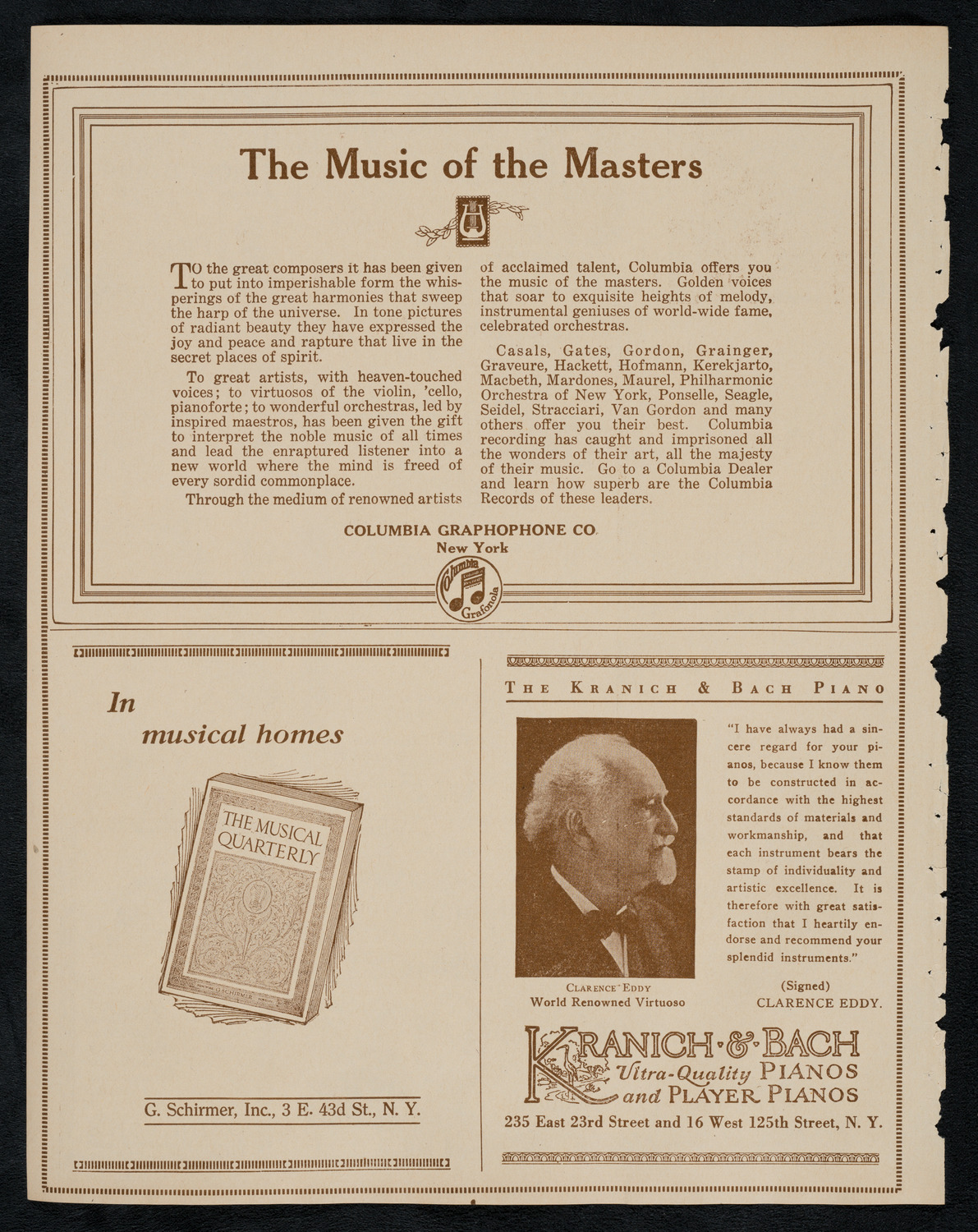 City Symphony Orchestra, March 10, 1923, program page 6