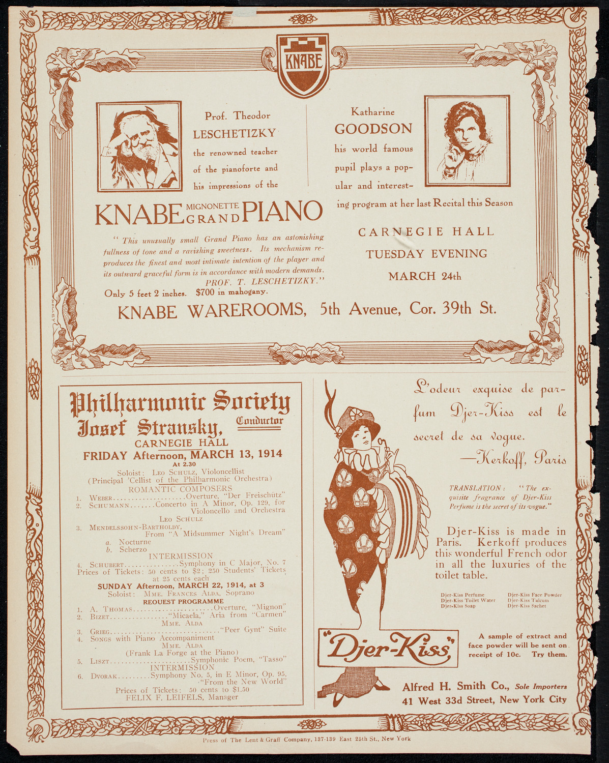 Musical Art Society of New York, March 10, 1914, program page 12