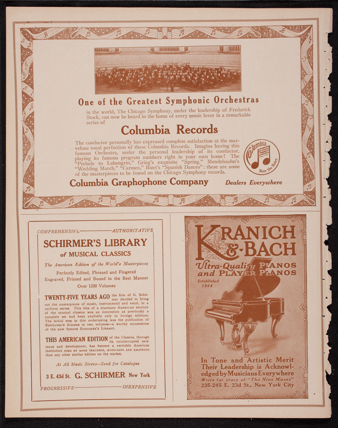 New York Philharmonic, November 9, 1916, program page 6