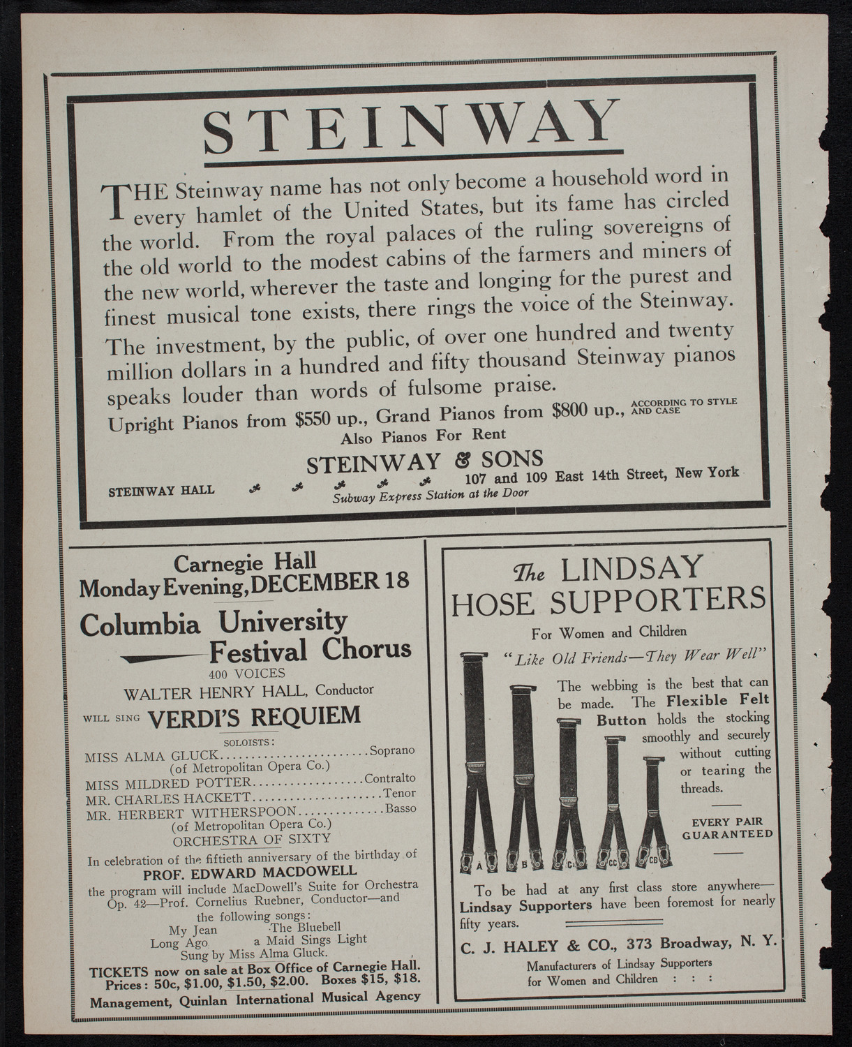 Elmendorf Lecture: The Garden of Allah, December 18, 1911, program page 4