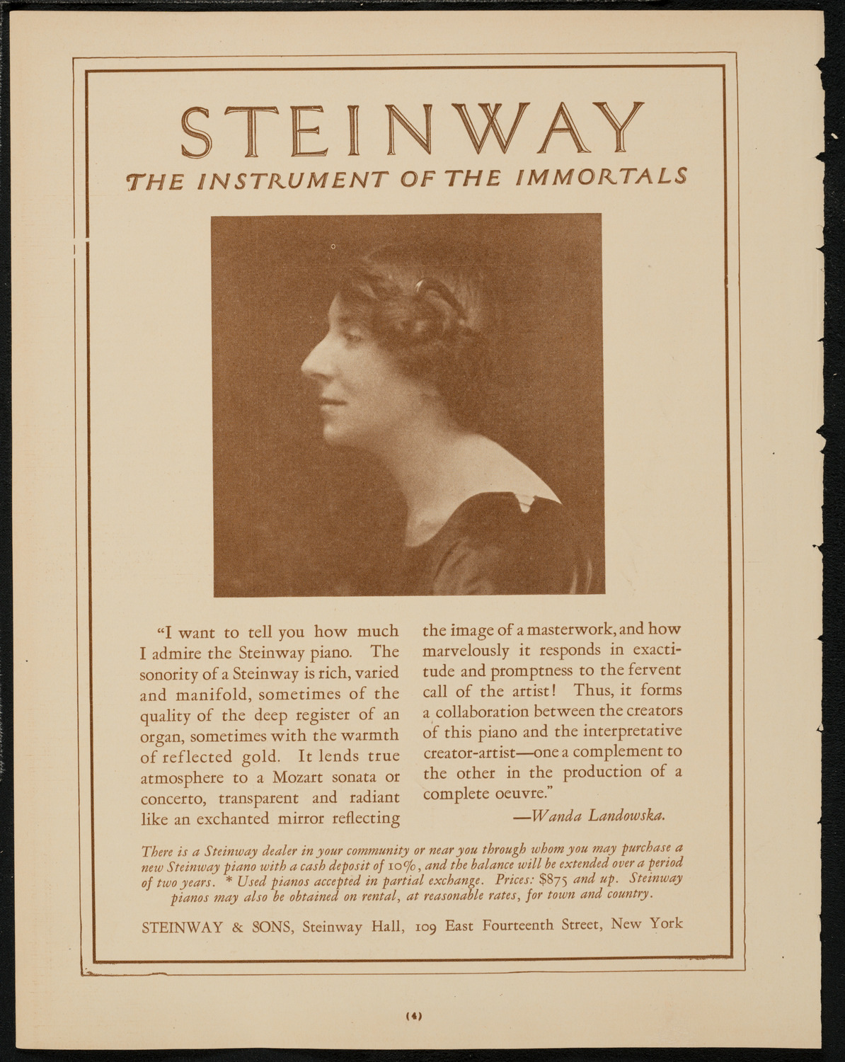 New York Music Week Association Concert, May 7, 1925, program page 4