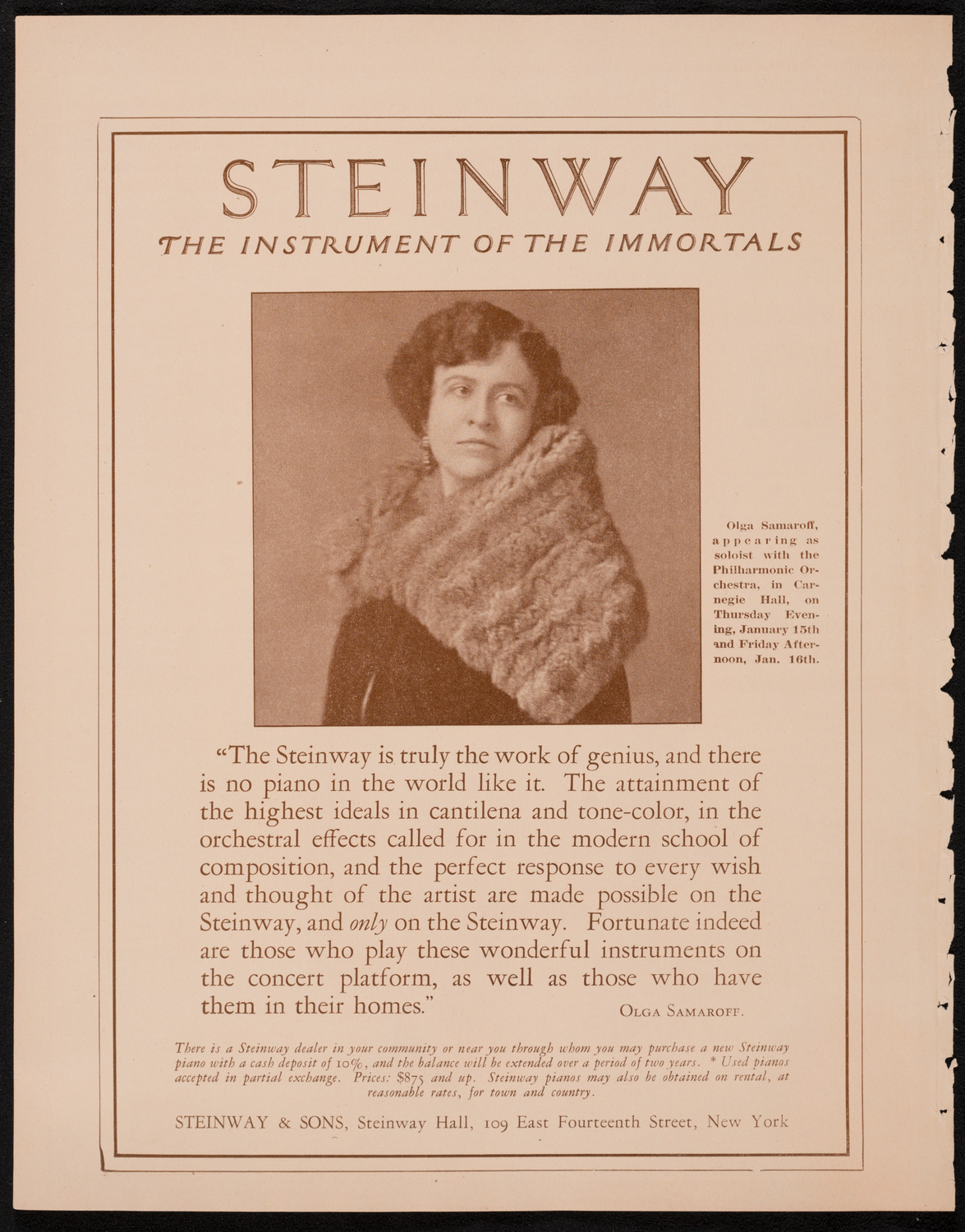 Roland Hayes, Tenor, January 16, 1925, program page 4