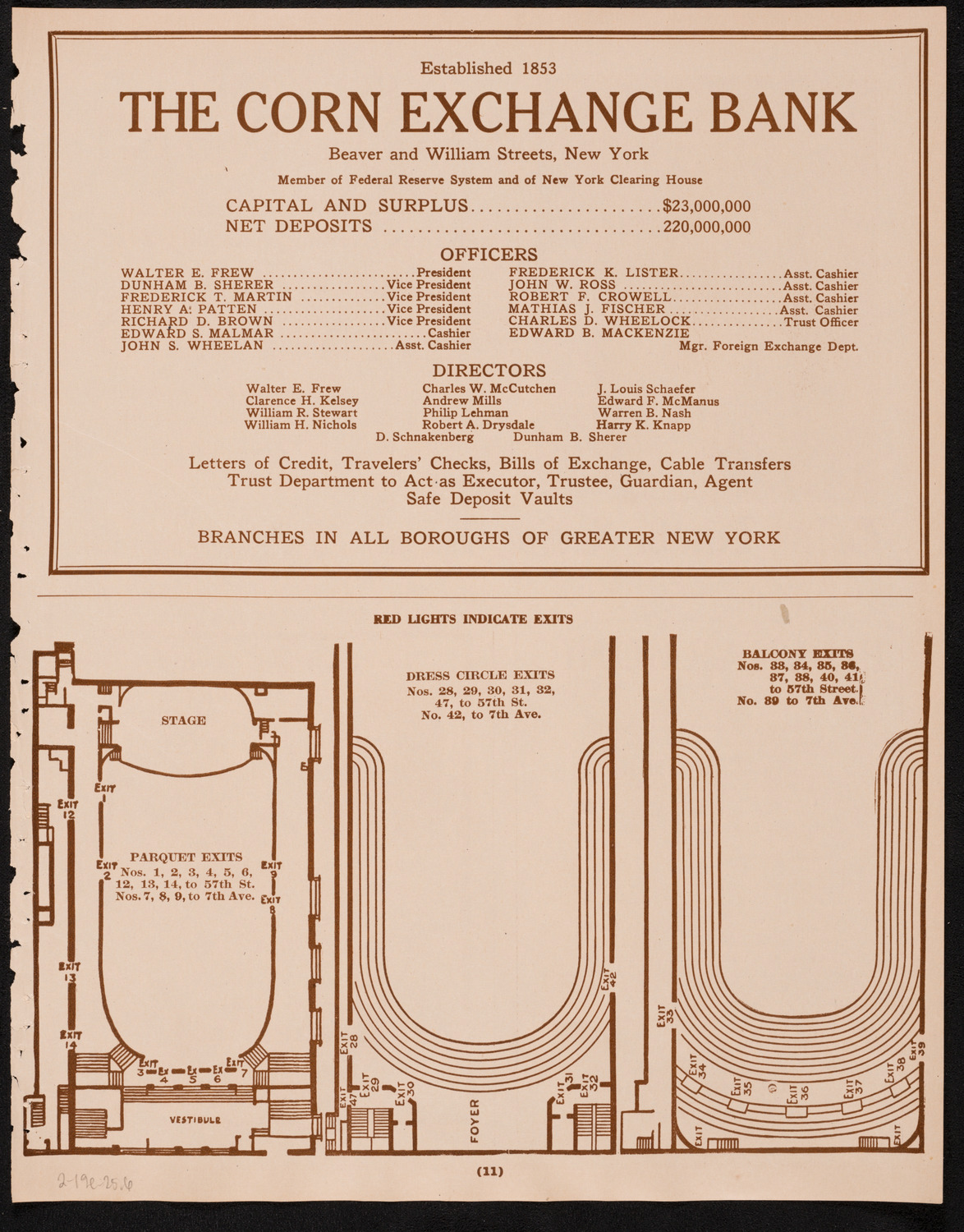 New York Philharmonic, February 19, 1925, program page 11