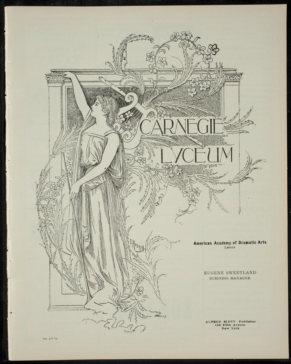 Trinity School Dramatic Society, May 6, 1905, program page 1