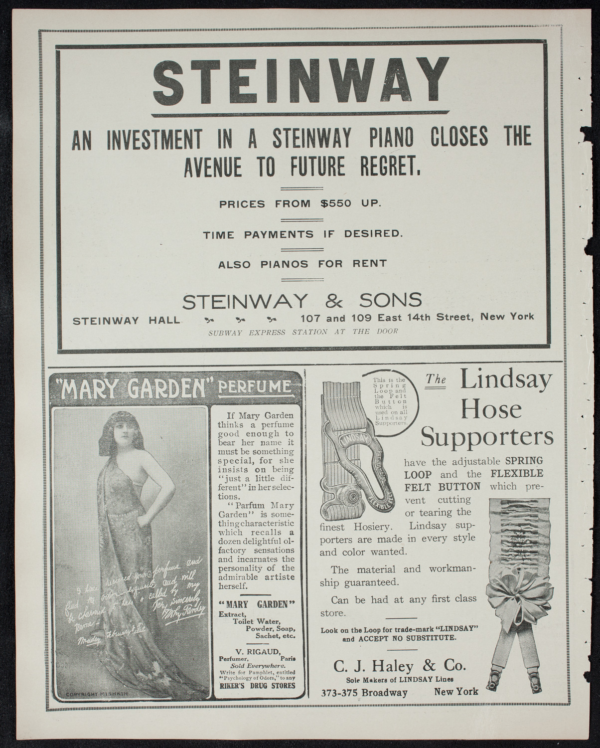 New York Philharmonic, January 20, 1911, program page 4