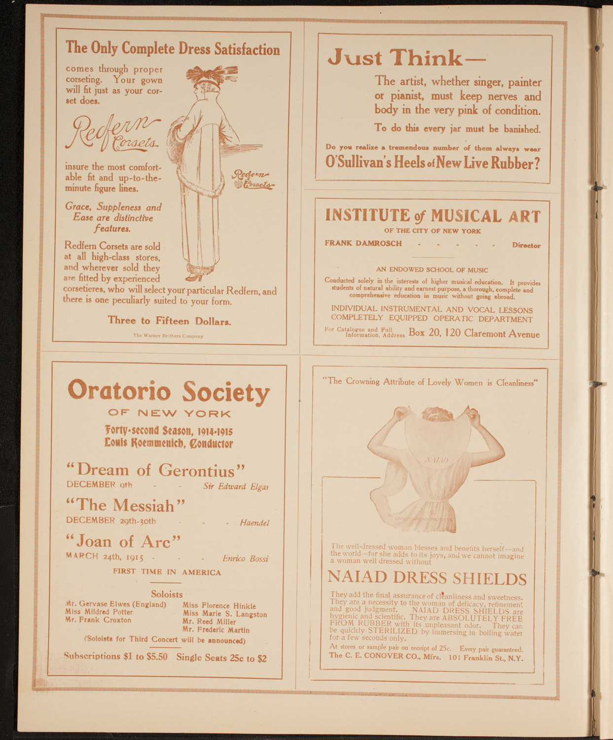 New York Philharmonic, November 29, 1914, program page 2