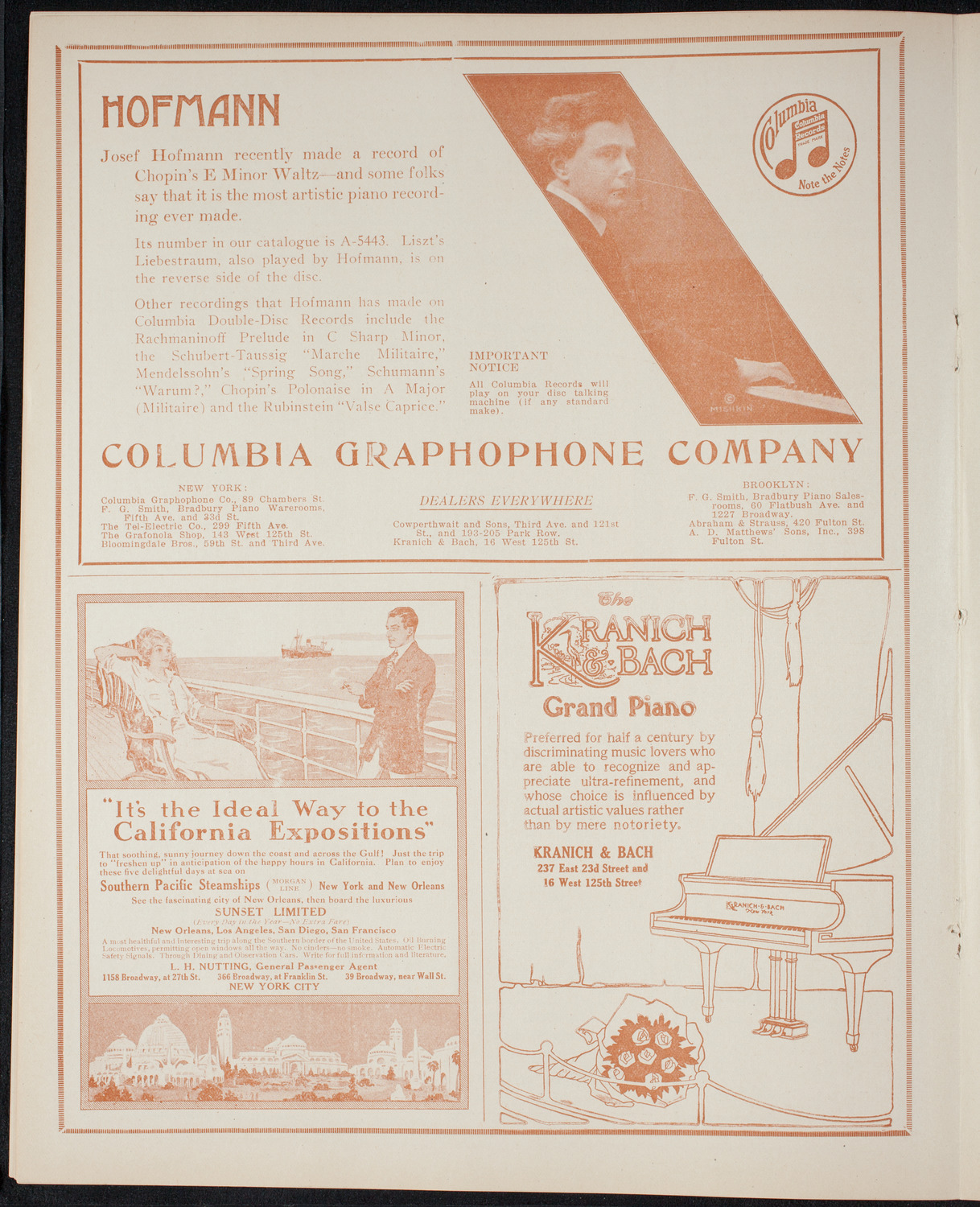 New York Philharmonic, March 4, 1915, program page 6