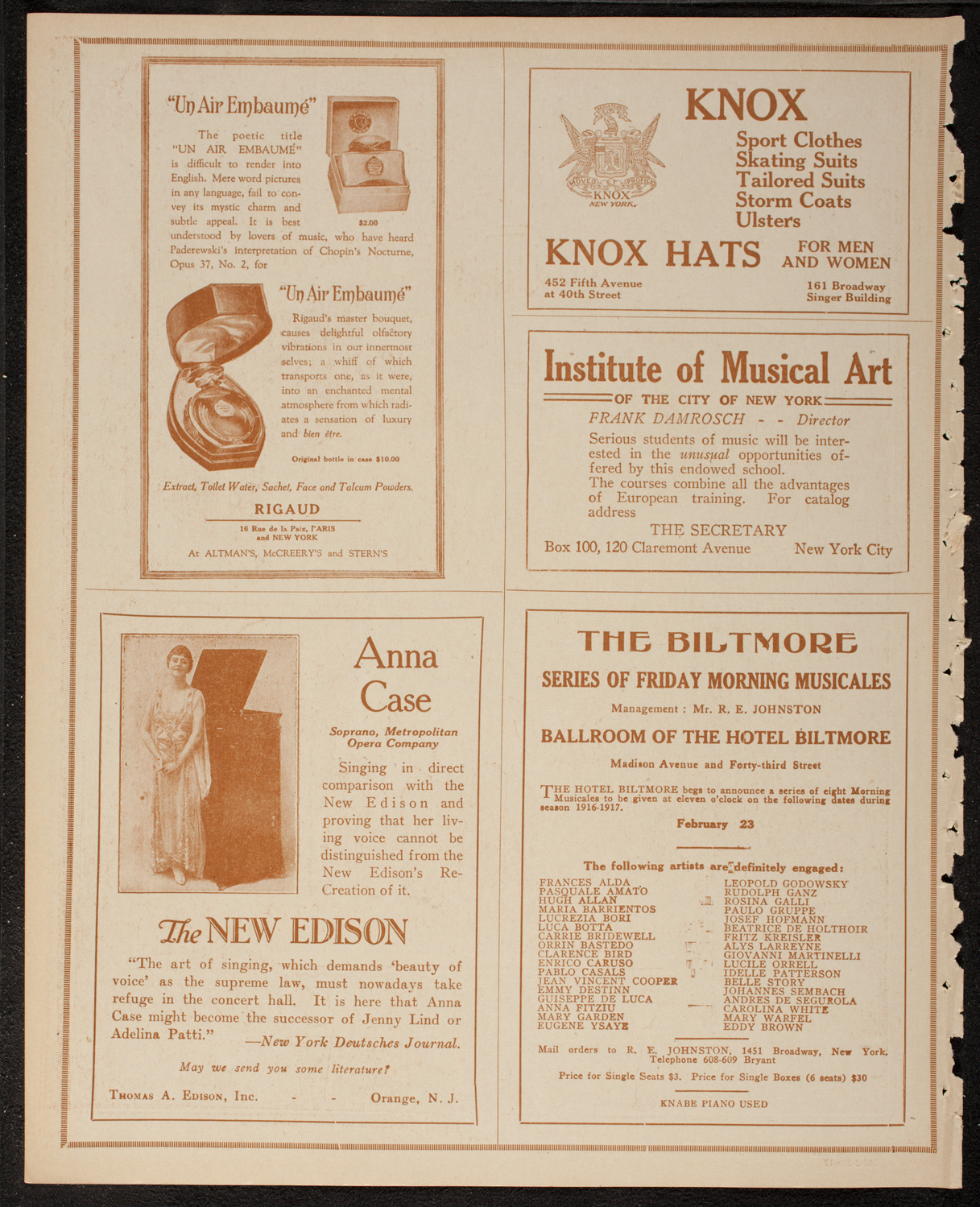 Burton Holmes Travelogue: La Belle France, February 19, 1917, program page 2