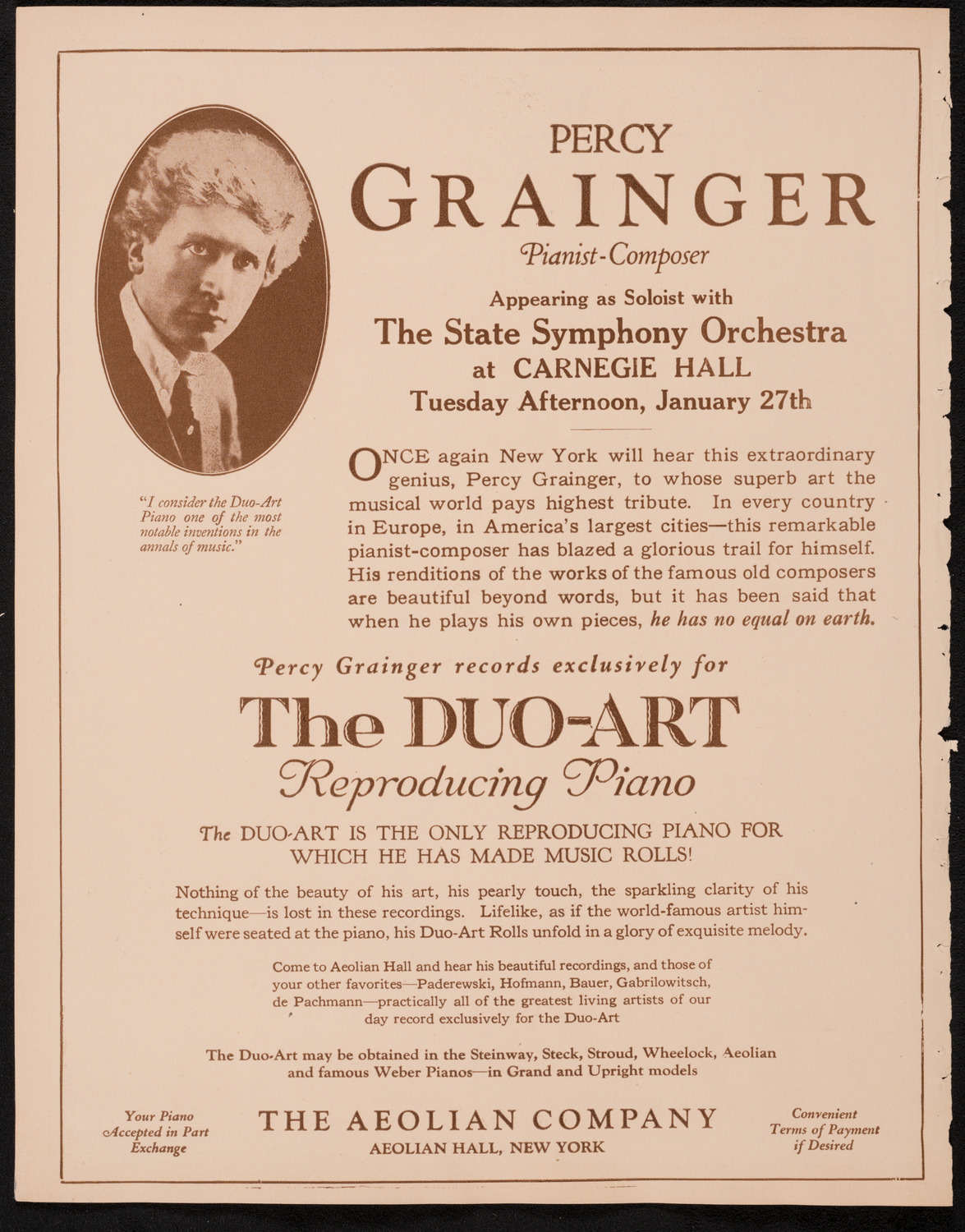 State Symphony Orchestra of New York, January 27, 1925, program page 2