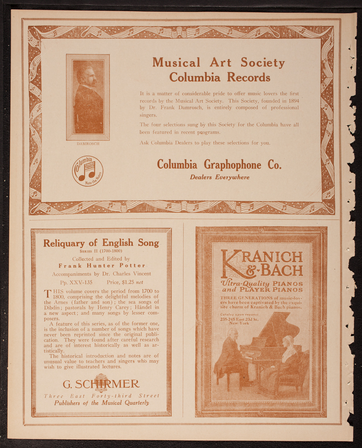 Musical Art Society of New York, March 20, 1917, program page 6