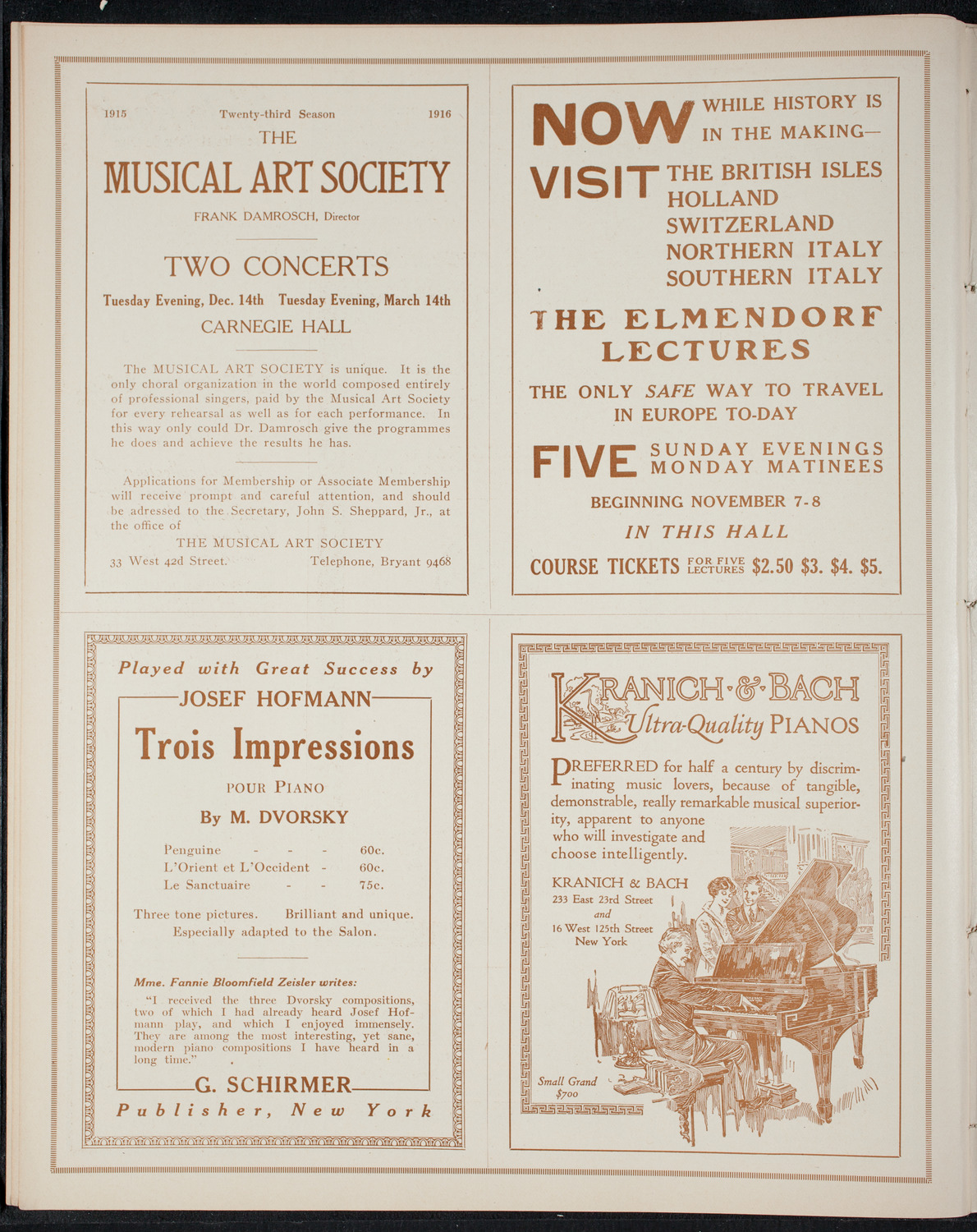 People's Symphony Concert, October 24, 1915, program page 6