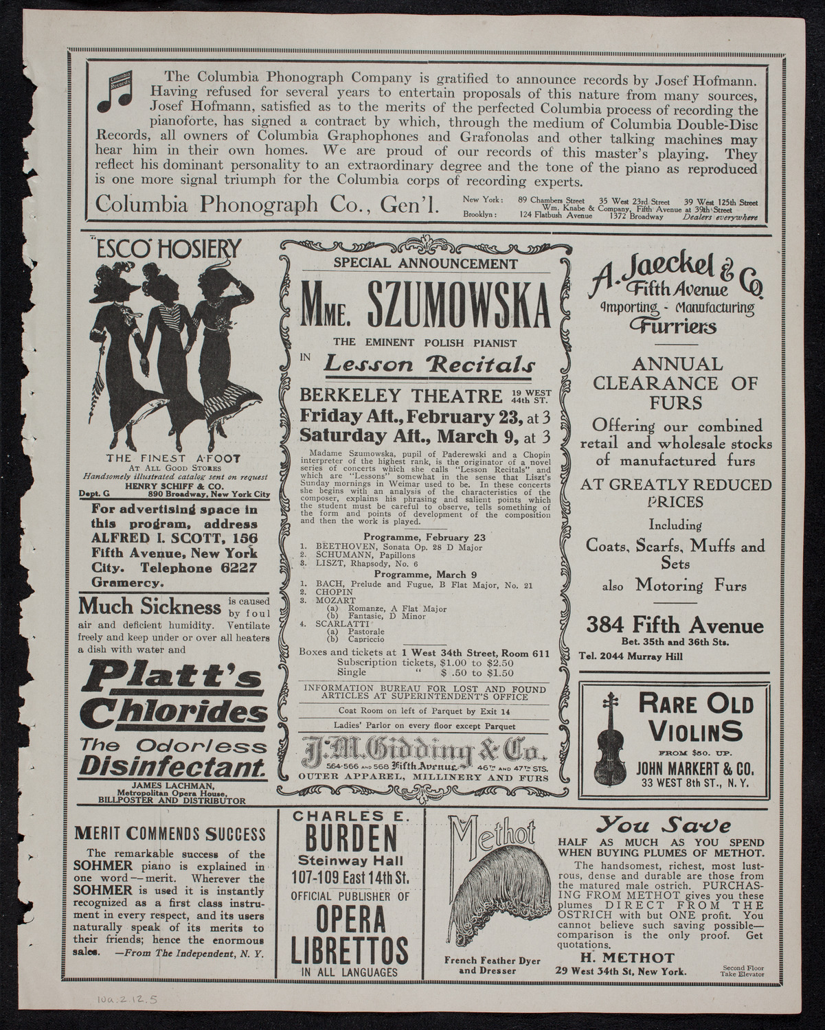 Symphony Concert for Young People, February 10, 1912, program page 9