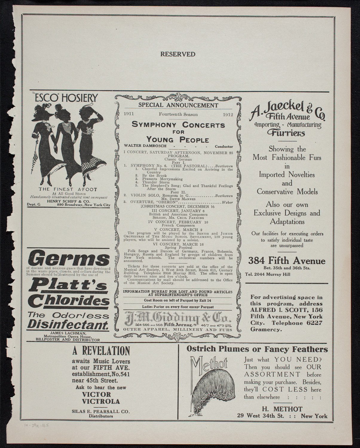 Allied High Schools of Music Faculty Concert, October 29, 1911, program page 9