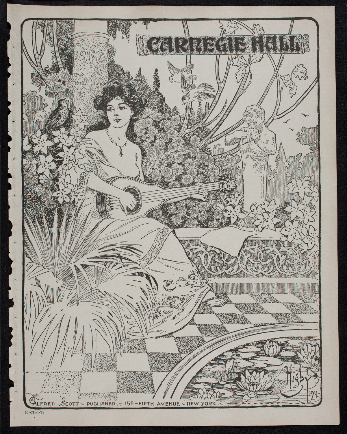 New York Philharmonic, January 21, 1912, program page 1