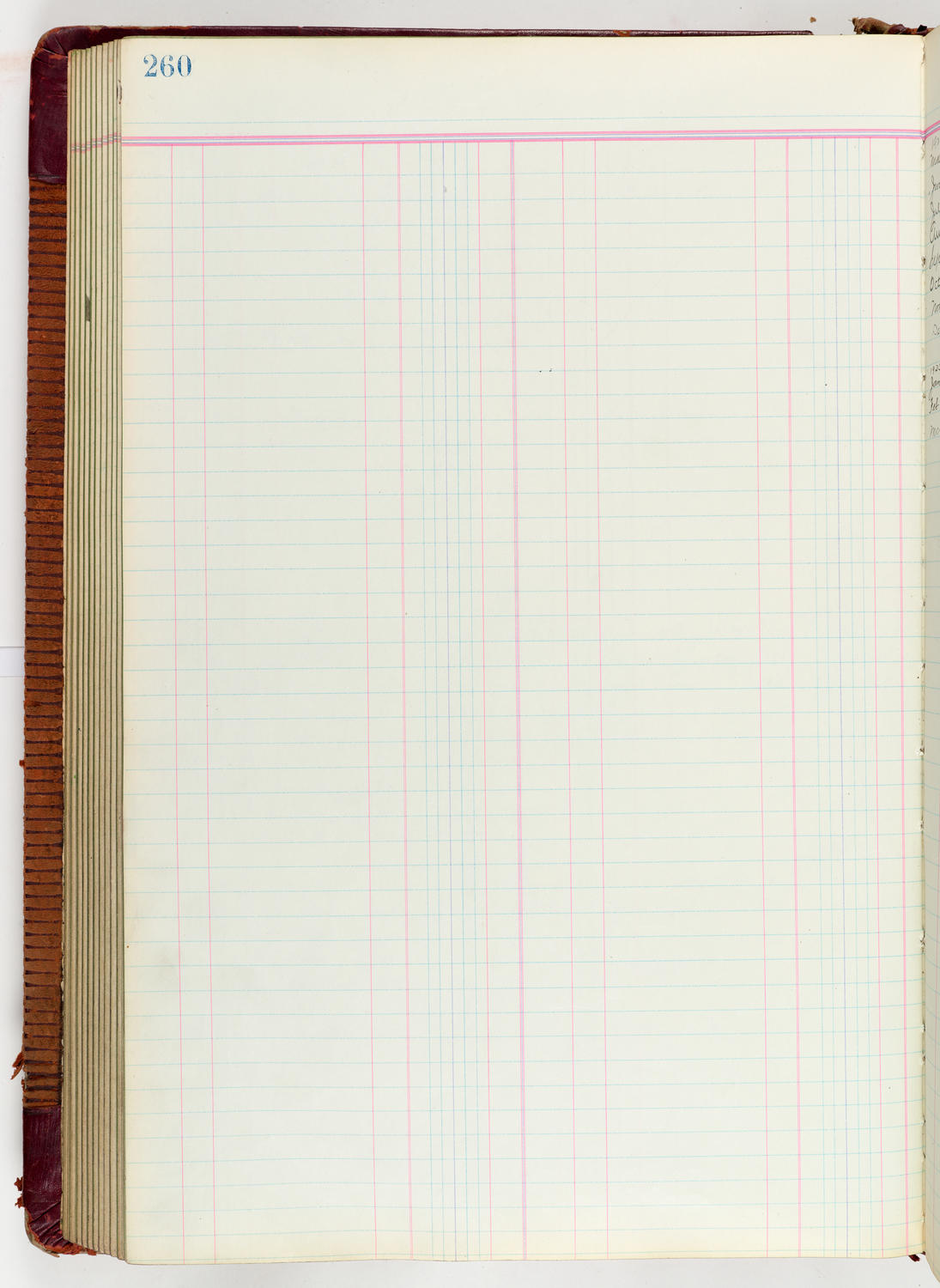Music Hall Accounting Ledger Journal, volume 6, page 260
