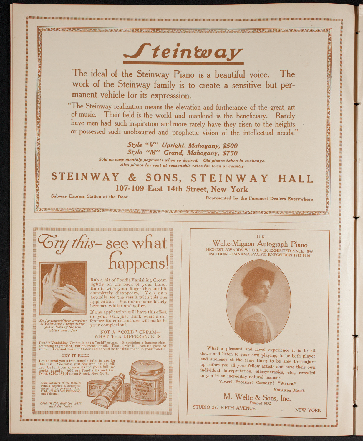New York Philharmonic, February 4, 1916, program page 4