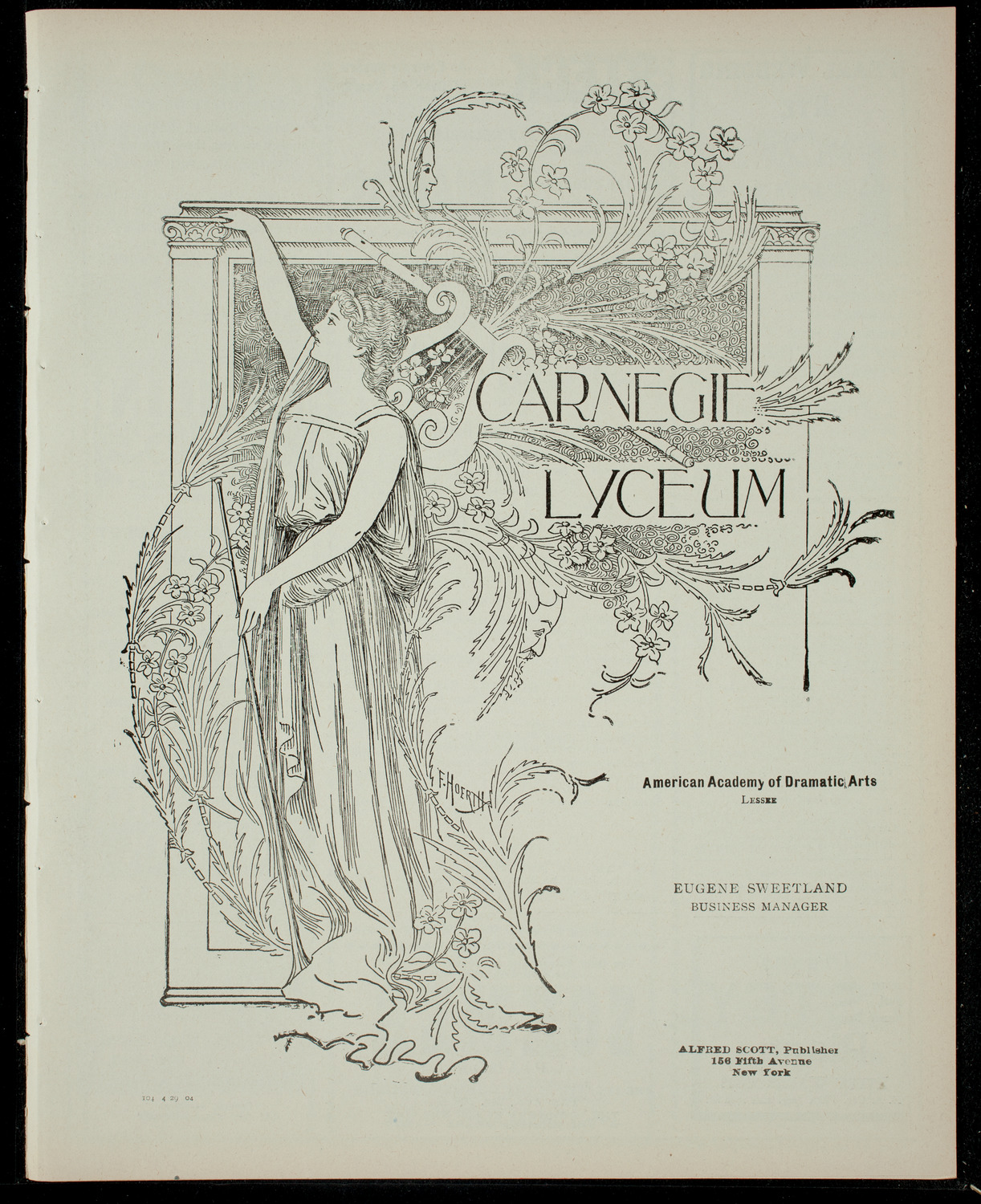 Williams College Dramatic Association, April 29, 1904, program page 1