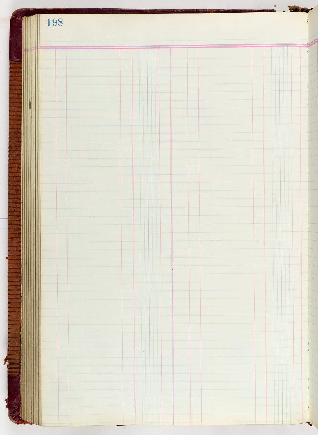 Music Hall Accounting Ledger Journal, volume 6, page 198