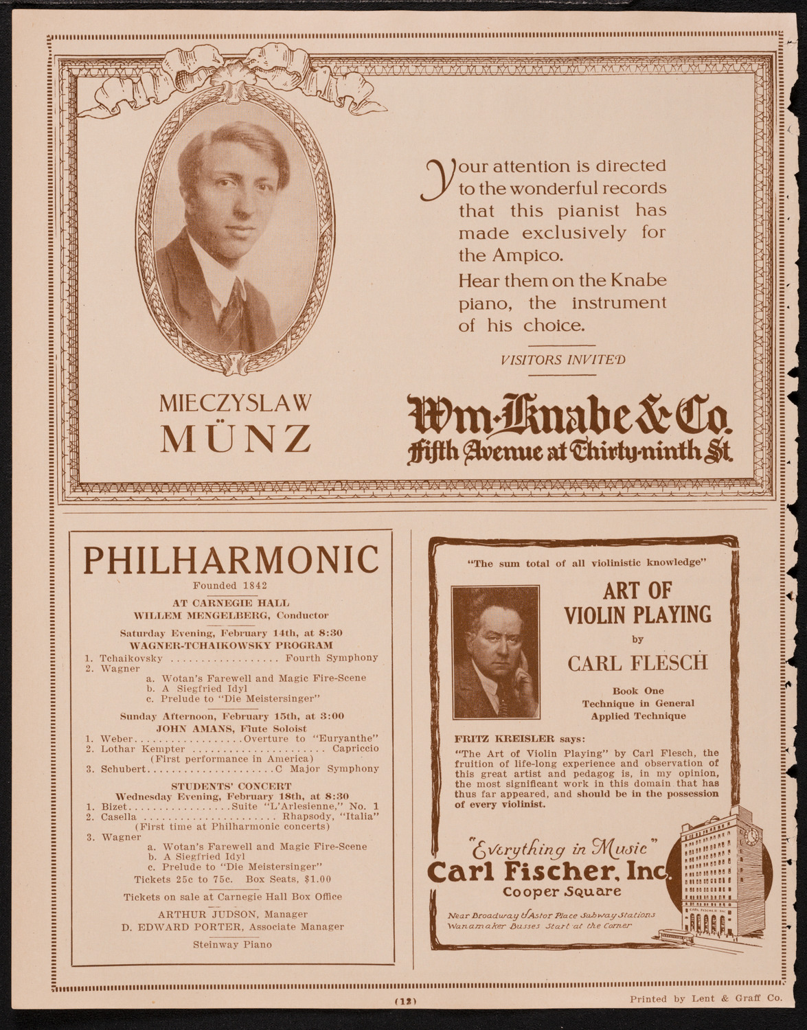 Maria Theresa, February 13, 1925, program page 12