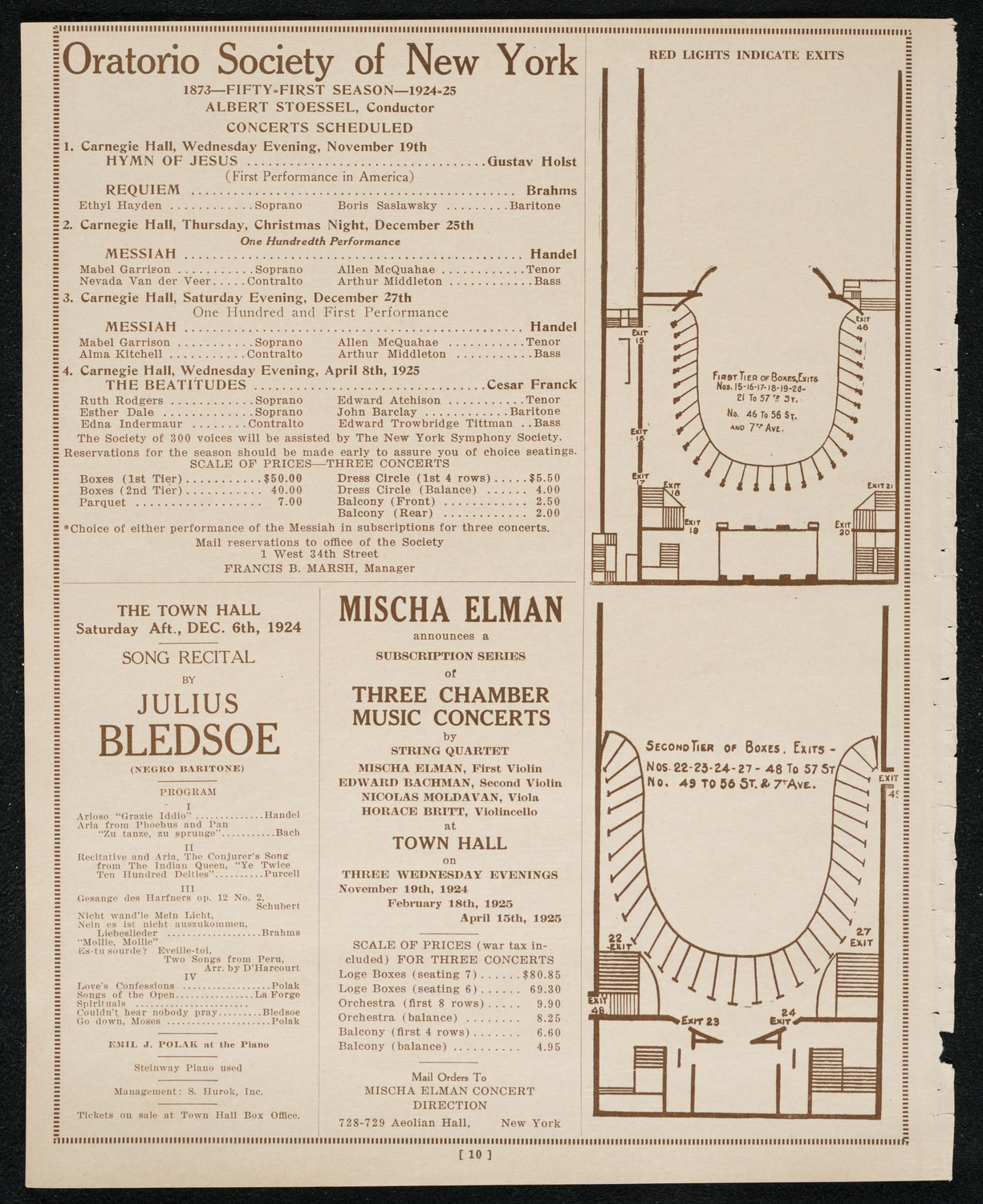 New York Philharmonic Students' Concert, October 29, 1924, program page 10