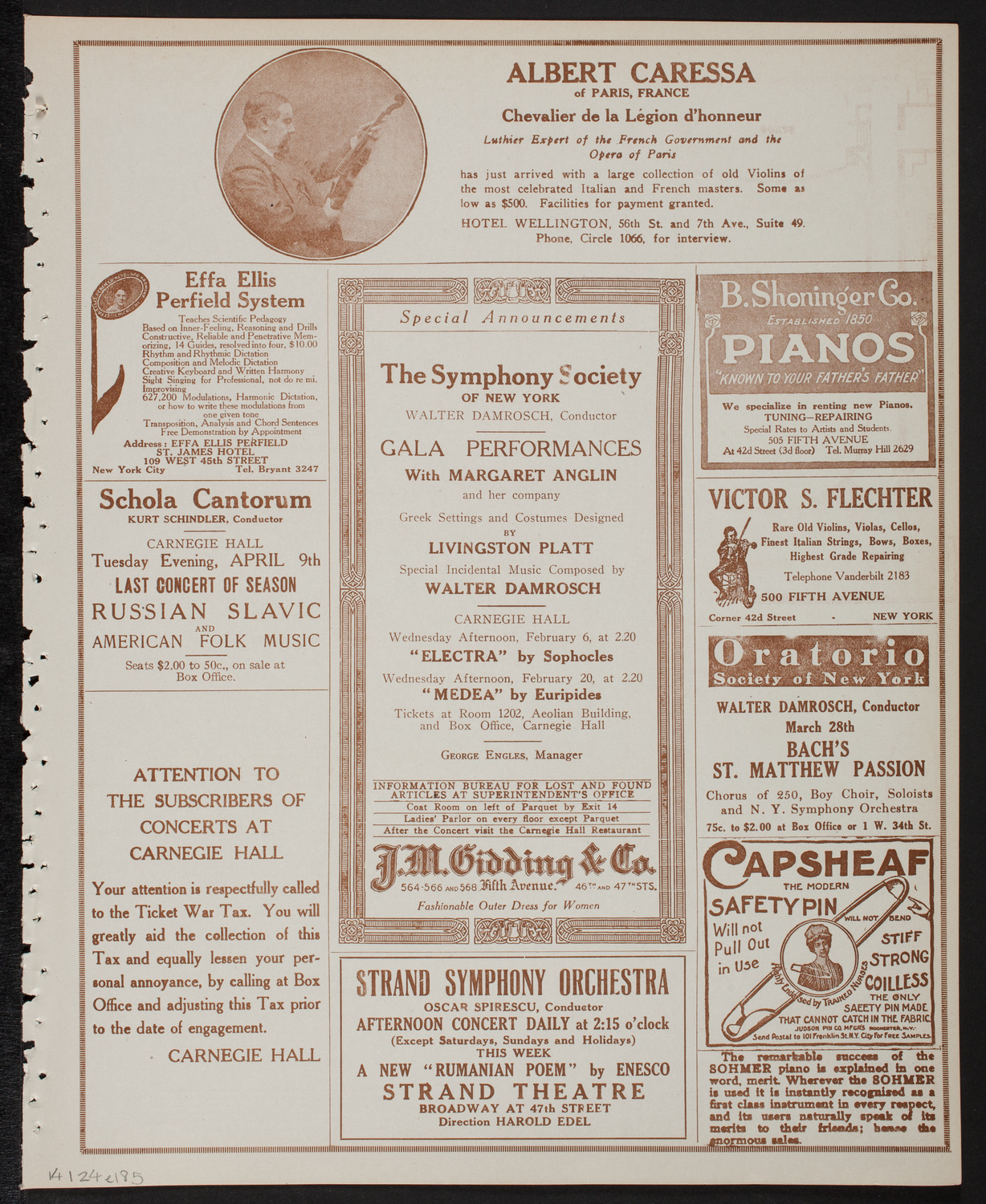 Meeting: The Humanitarian Cult, February 4, 1918, program page 9