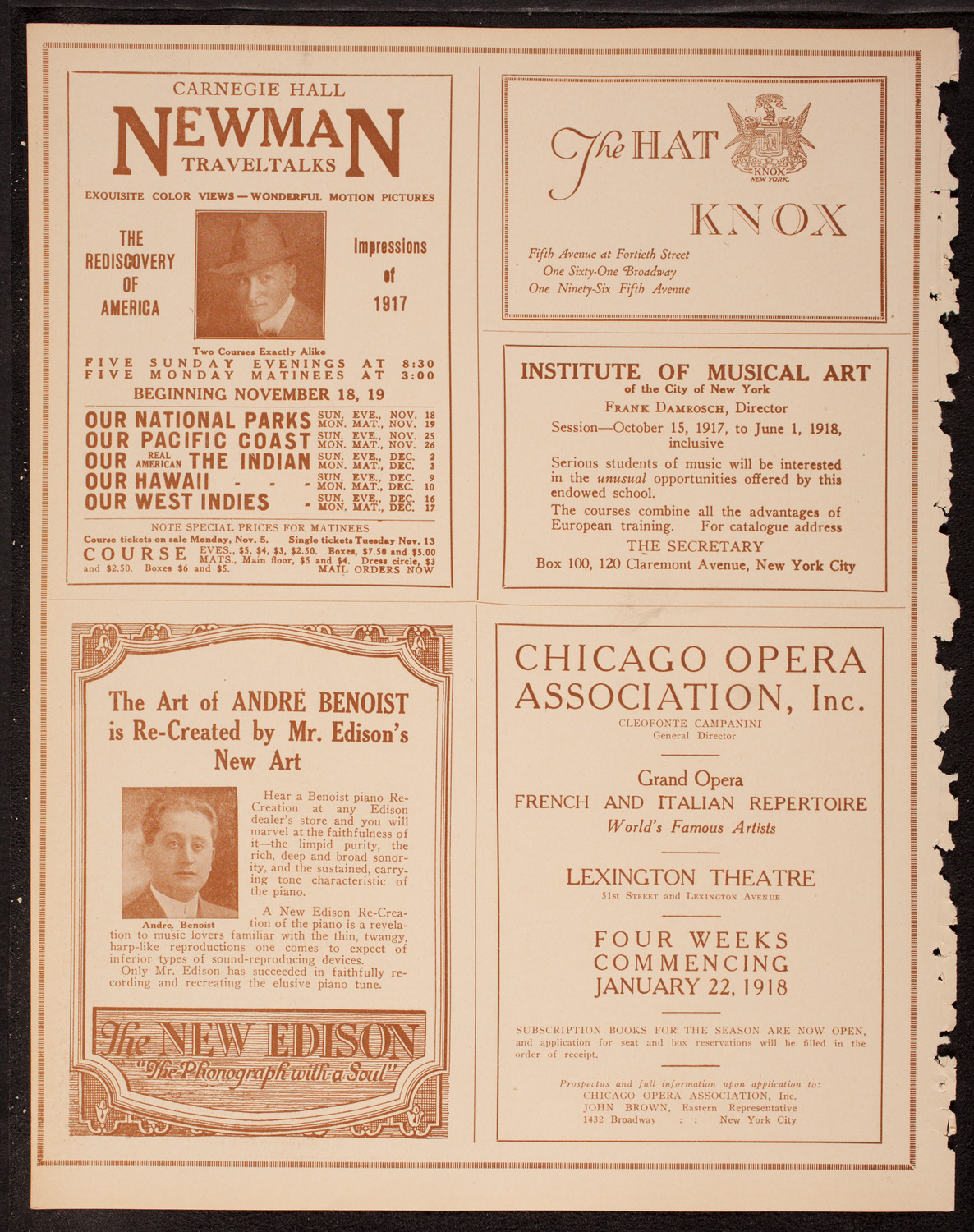 Ossip Gabrilowitsch, Piano, November 18, 1917, program page 2