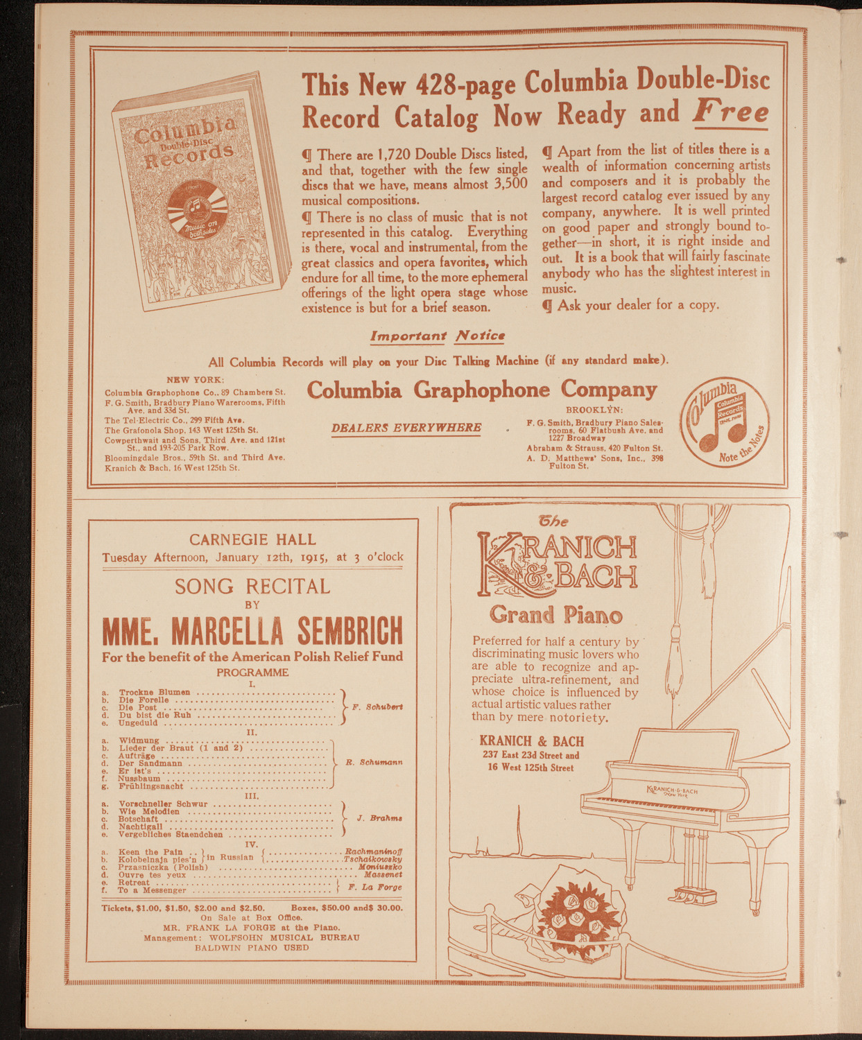 Oratorio Society of New York, December 30, 1914, program page 6