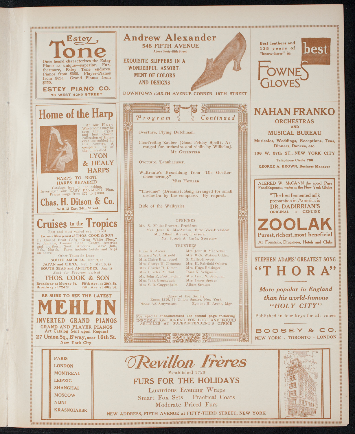 People's Symphony Concert, December 19, 1915, program page 7