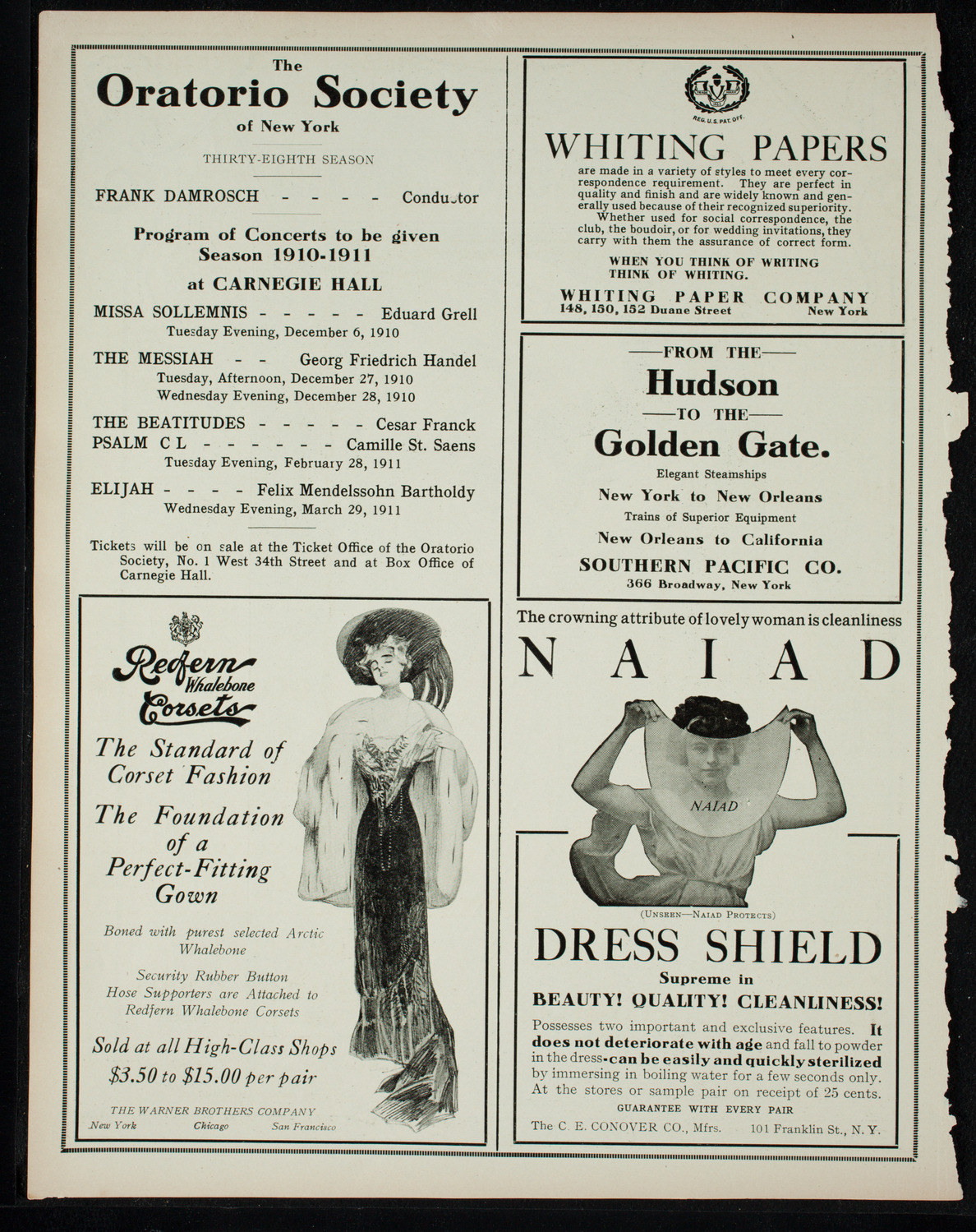 David Bispham, Baritone, October 30, 1910, program page 2