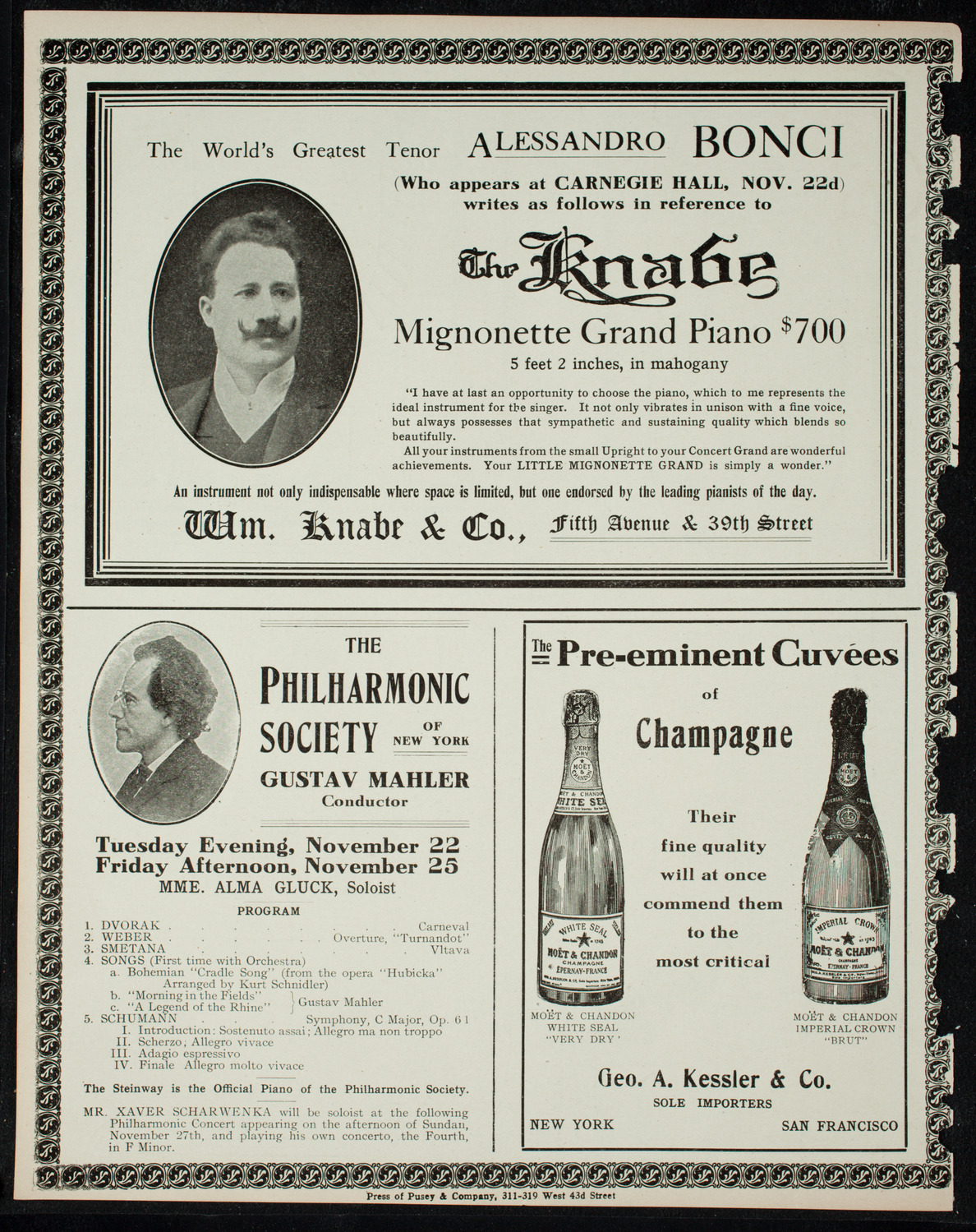 George Hamlin, Tenor, November 20, 1910, program page 12