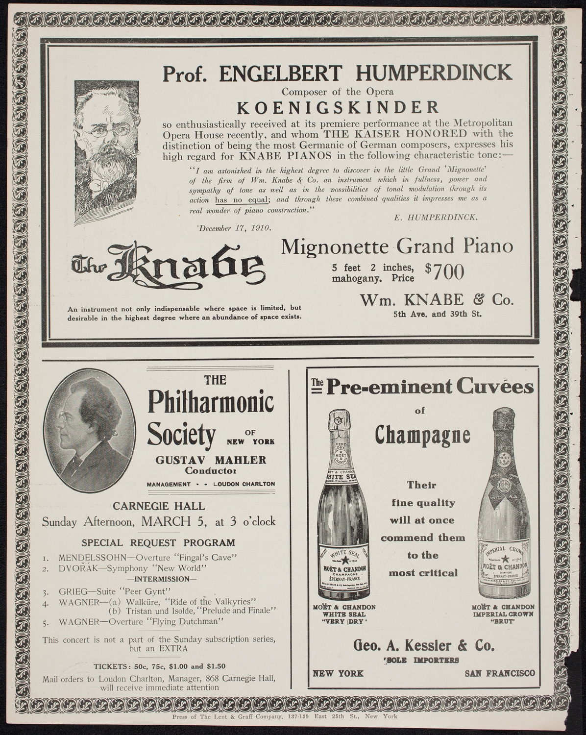 Isadora Duncan, Dancer, with the New York Symphony Orchestra, March 4, 1911, program page 12