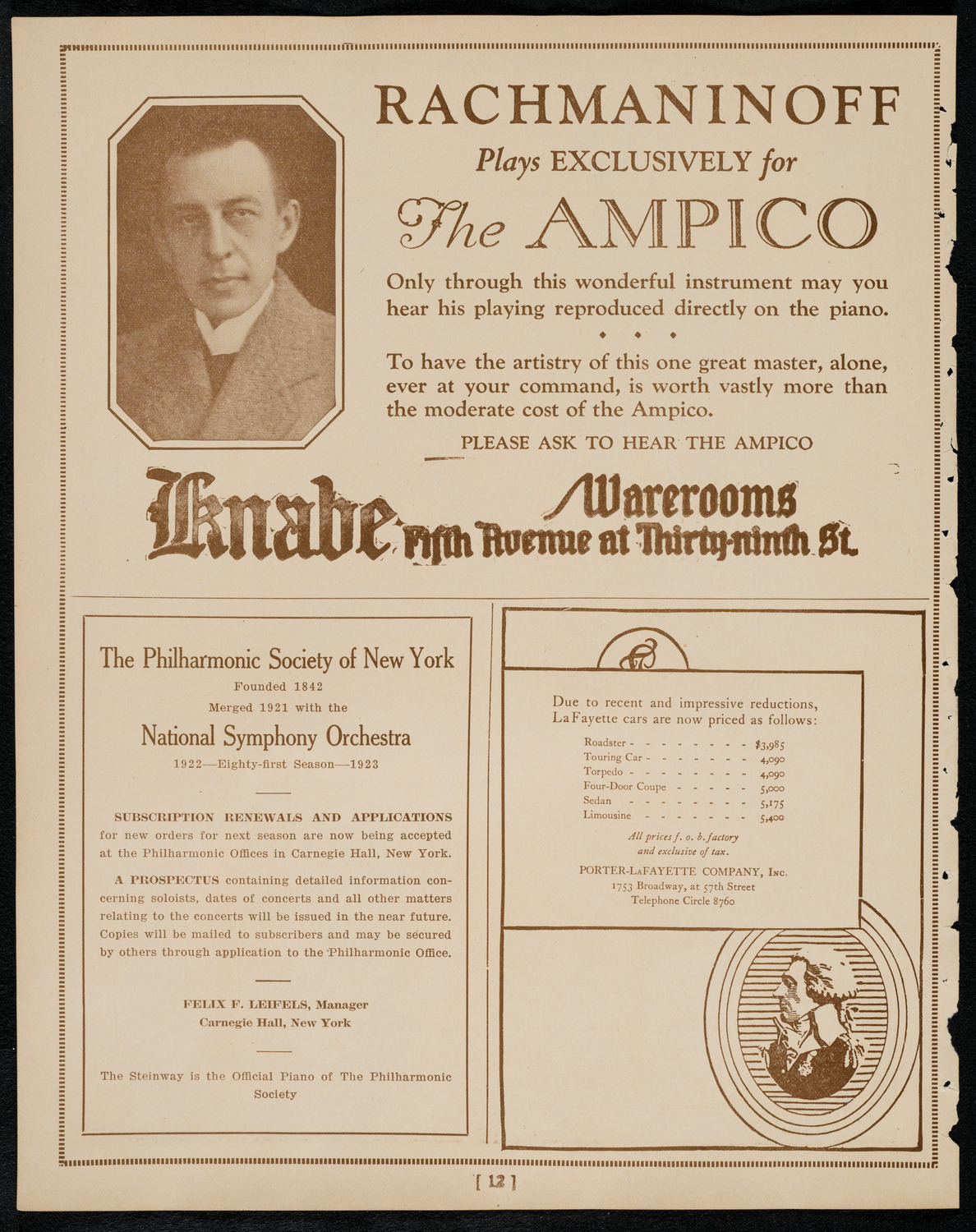 Emma Calvé, Soprano, May 4, 1922, program page 12