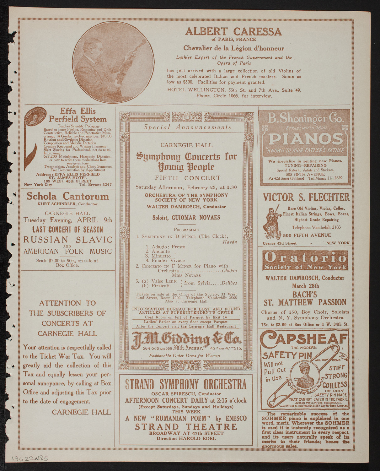 Symphony Concert for Young People, February 2, 1918, program page 9