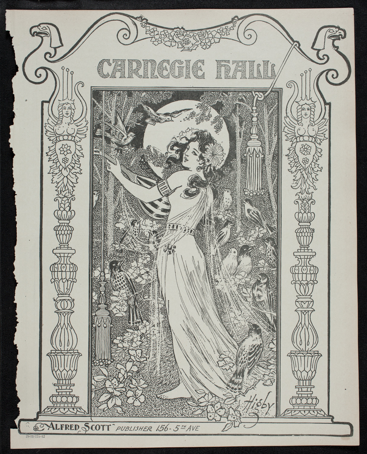 New York Philharmonic, November 22, 1912, program page 1