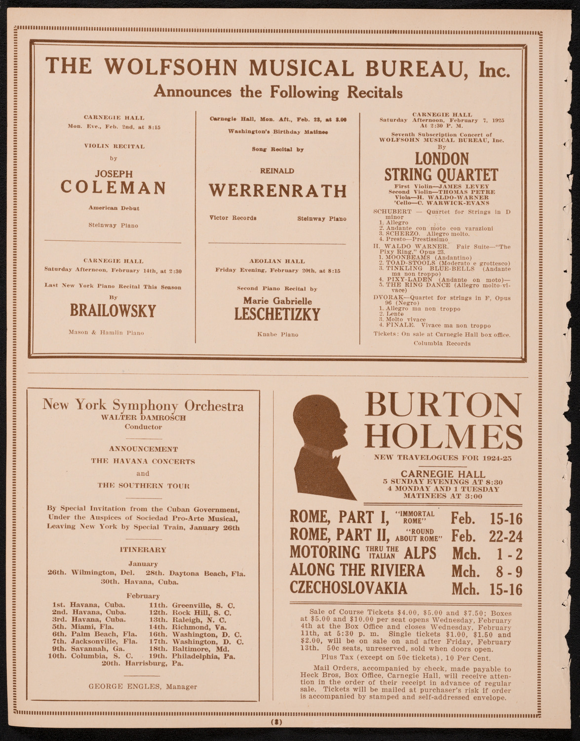 Concert and Benefit for Odd Fellows' Orphan Asylum, February 1, 1925, program page 8