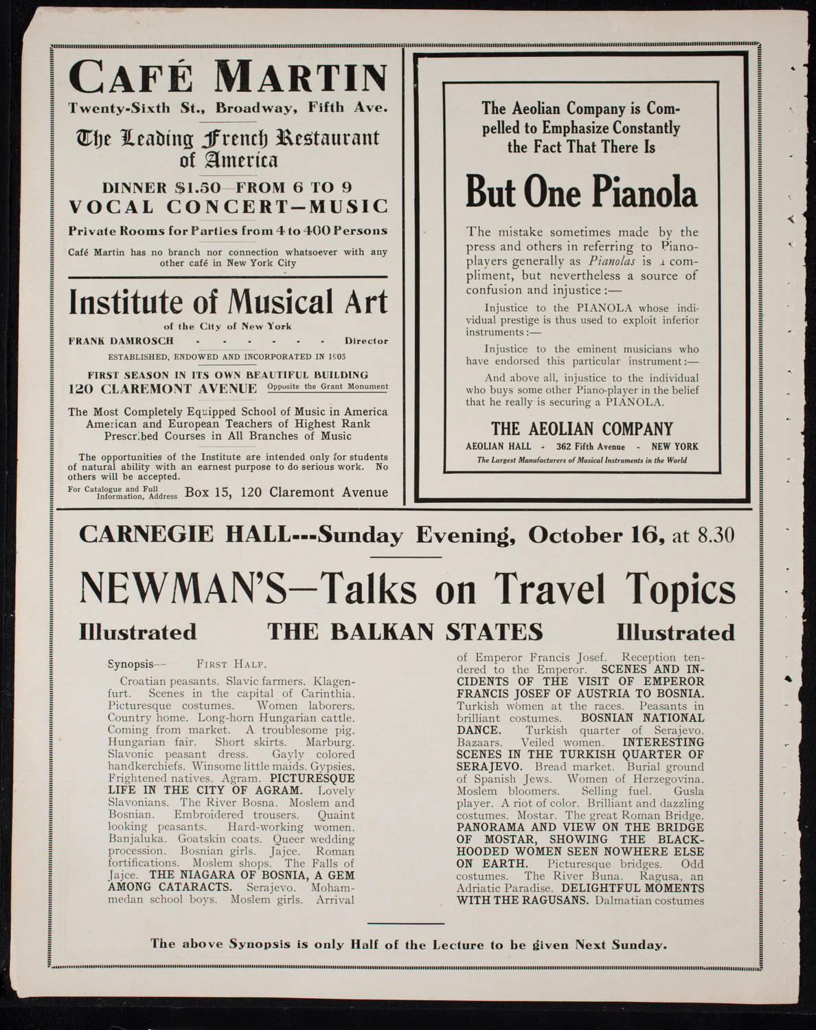 Columbus Day Celebration, October 11, 1910, program page 6