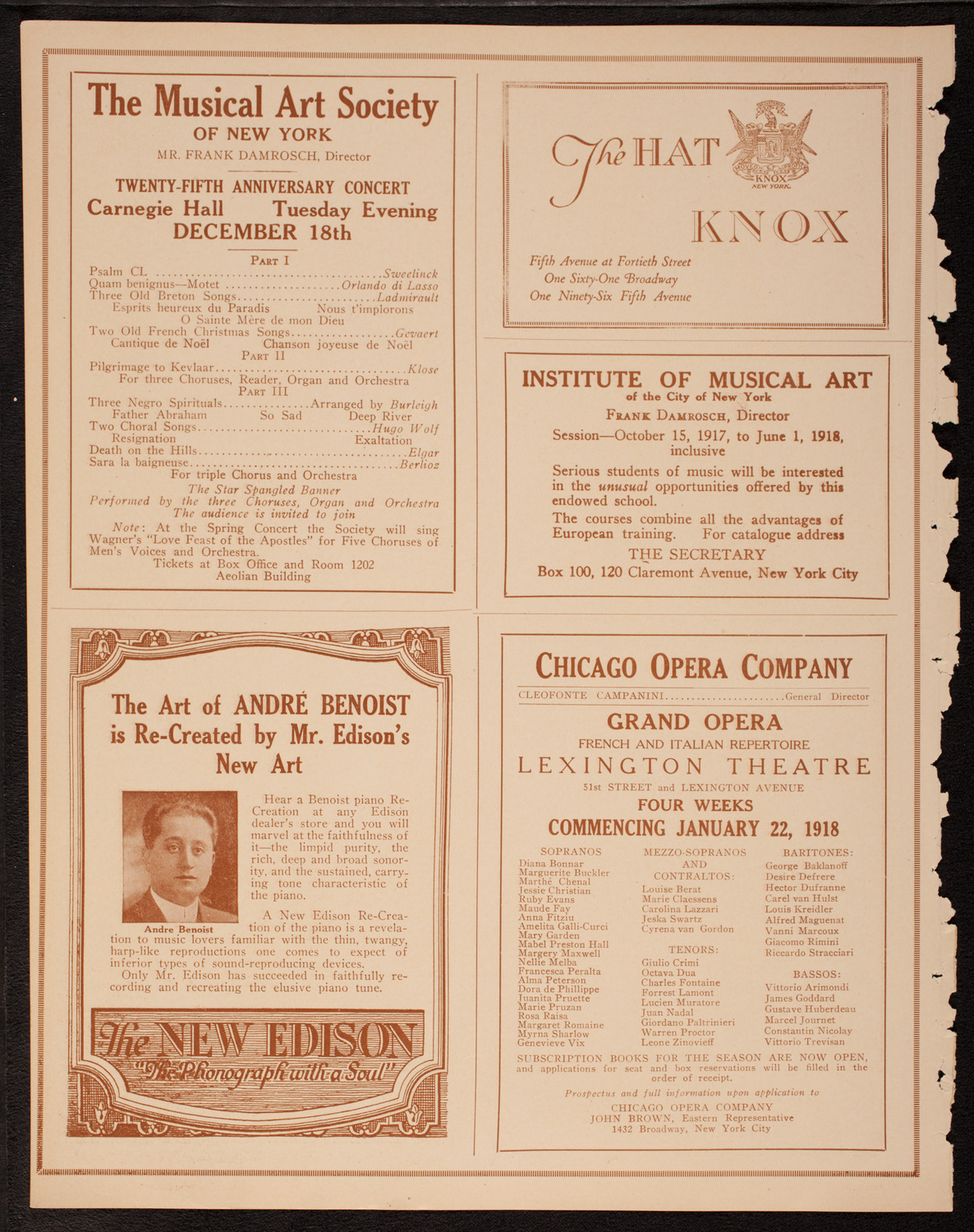 New York Symphony Orchestra, December 1, 1917, program page 2
