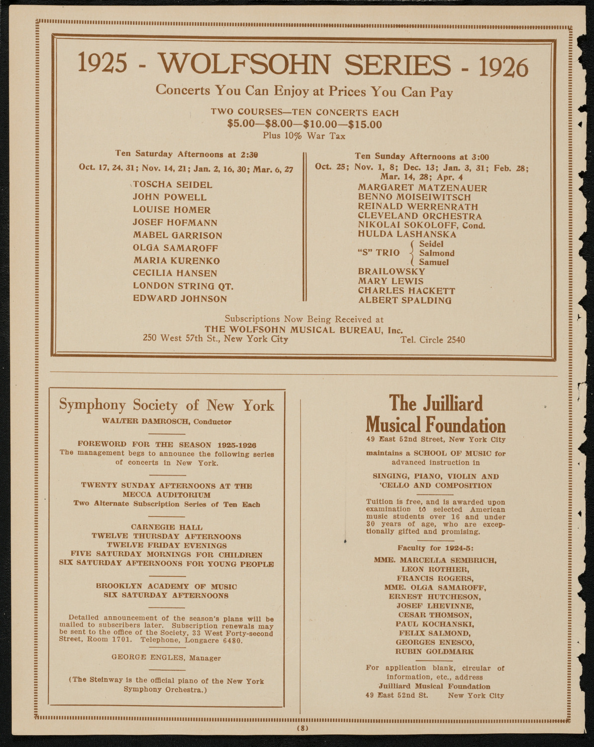 Christine Dobbins' Dancers, April 22, 1925, program page 8