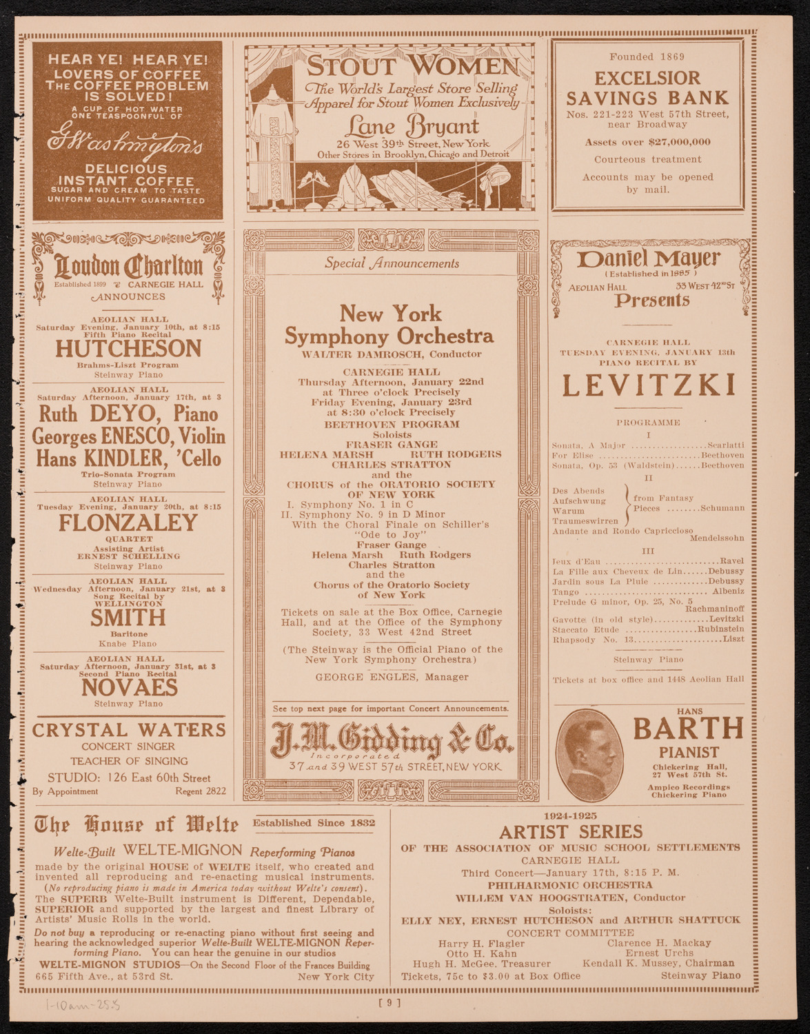 Symphony Concert for Young People, January 10, 1925, program page 9