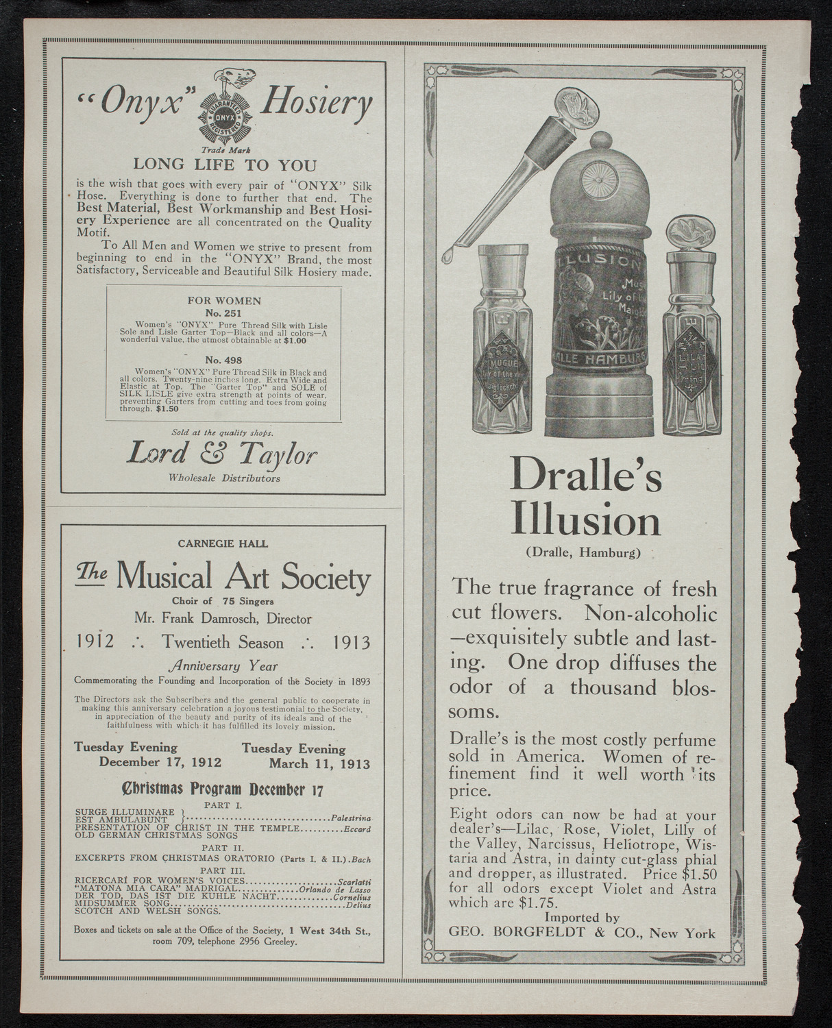 New York Philharmonic, November 17, 1912, program page 8