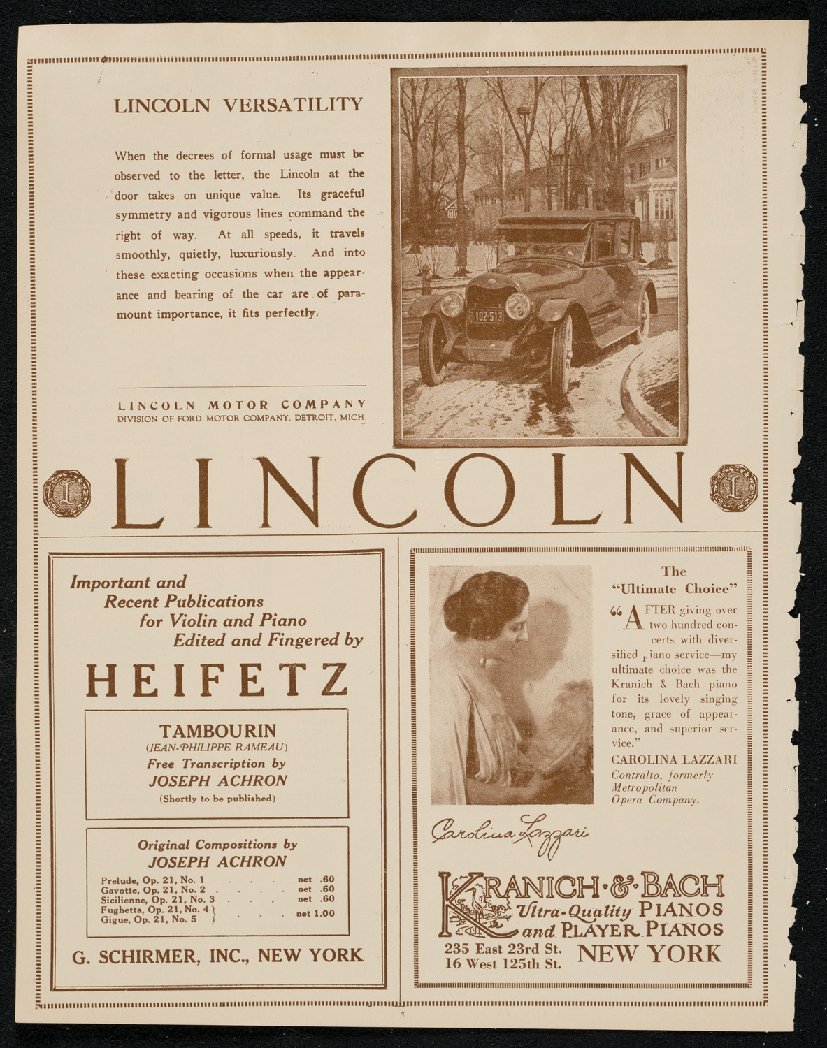 New York Philharmonic, February 21, 1924, program page 6