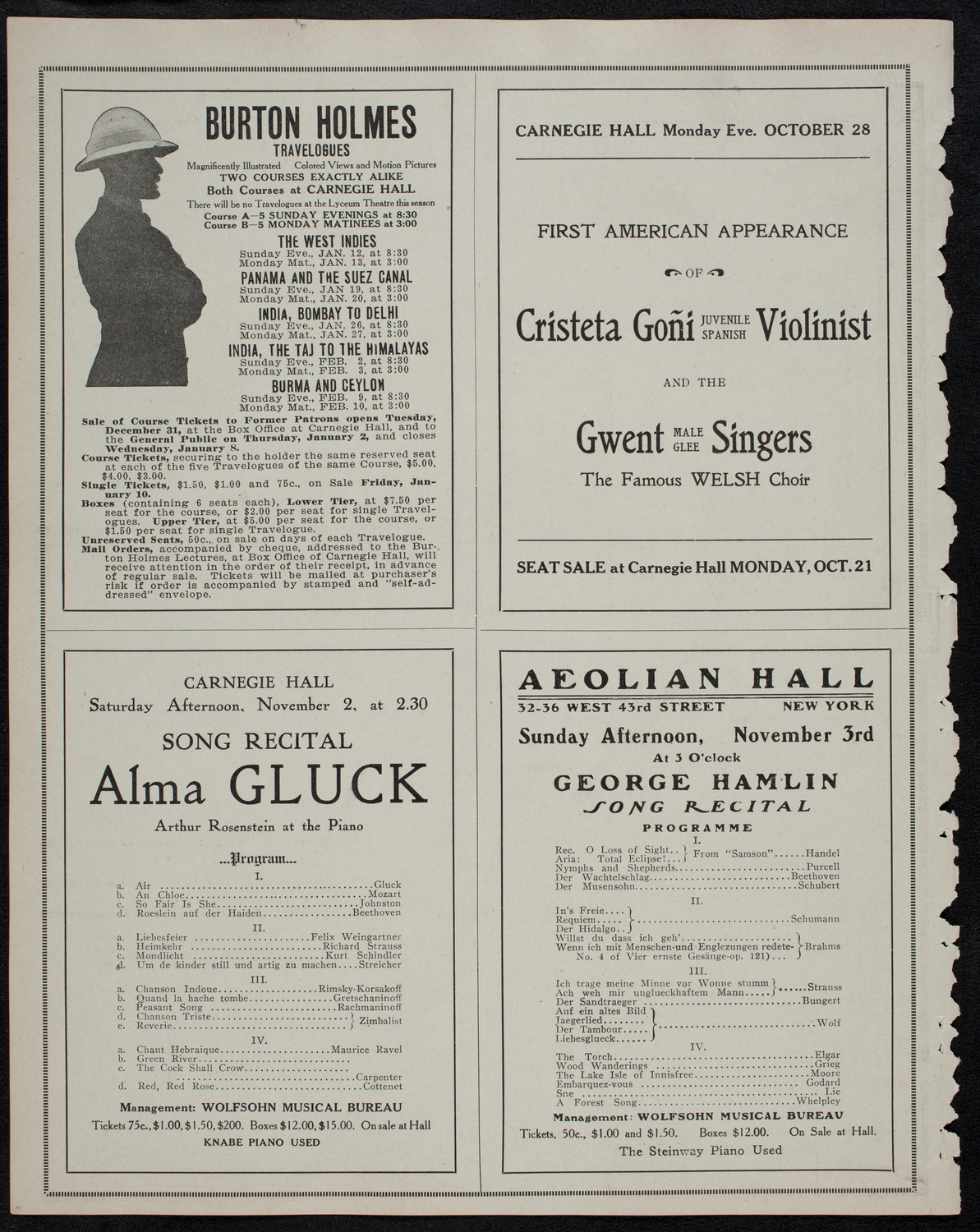Elmendorf Lecture: The Grand Canyon, October 20, 1912, program page 10